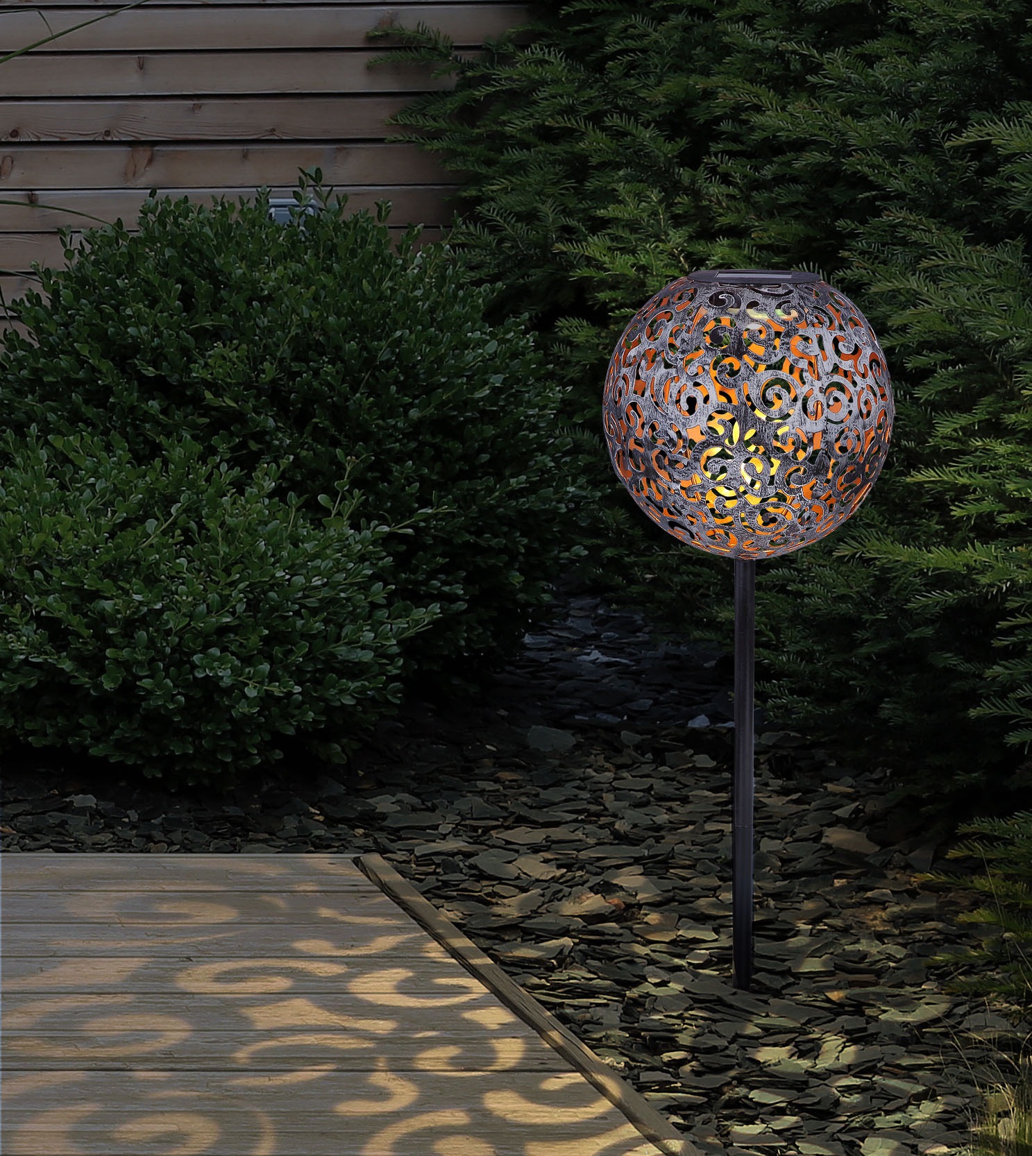 GLOBO LIGHTING LED Solarleuchte »SOLARLEUCHTE«, 1 flammig, Leuchtmittel LED günstig online kaufen