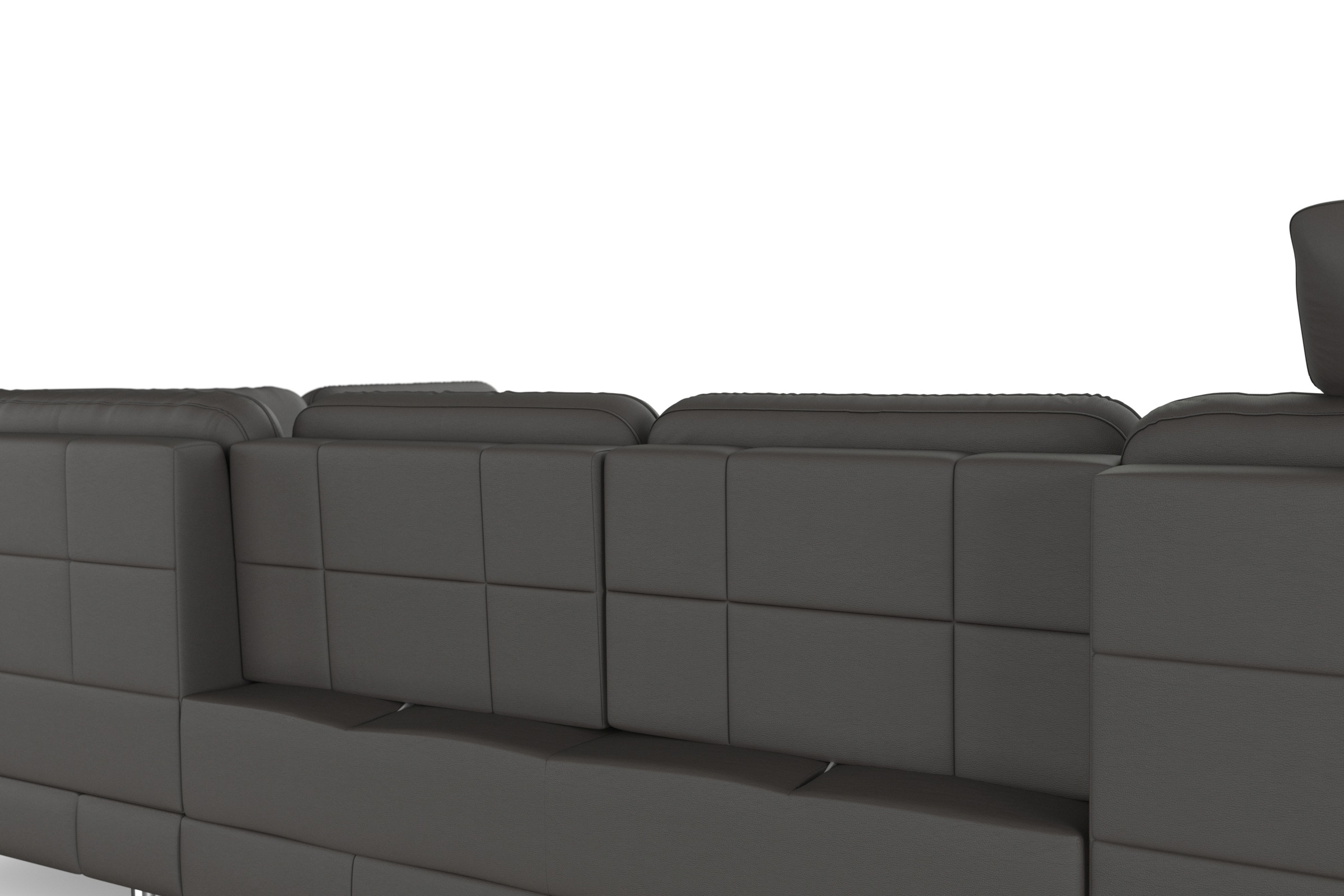 sit&more Wohnlandschaft »Bendigo U-Form«, inklusive Sitztiefenverstellung, Bodenfreiheit 12 cm, in 2 Fußfarben