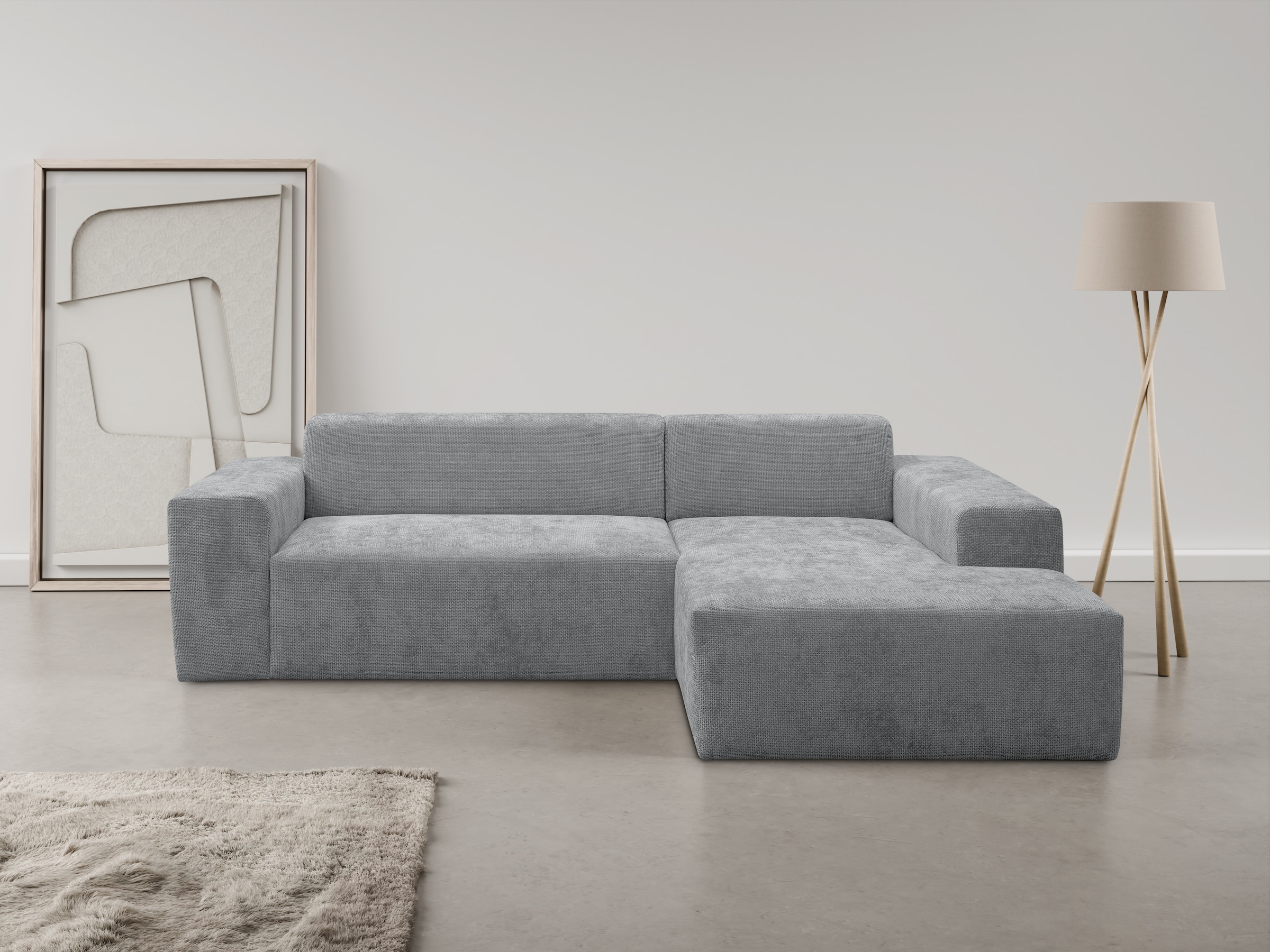 WERK2 Ecksofa »Zeus-L modern & zeitlos, Breite 253 cm, bequemes Sofa«, Curv günstig online kaufen