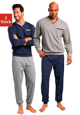 le jogger® Pyjama, (4 tlg., 2 Stück), in langer Form kaufen