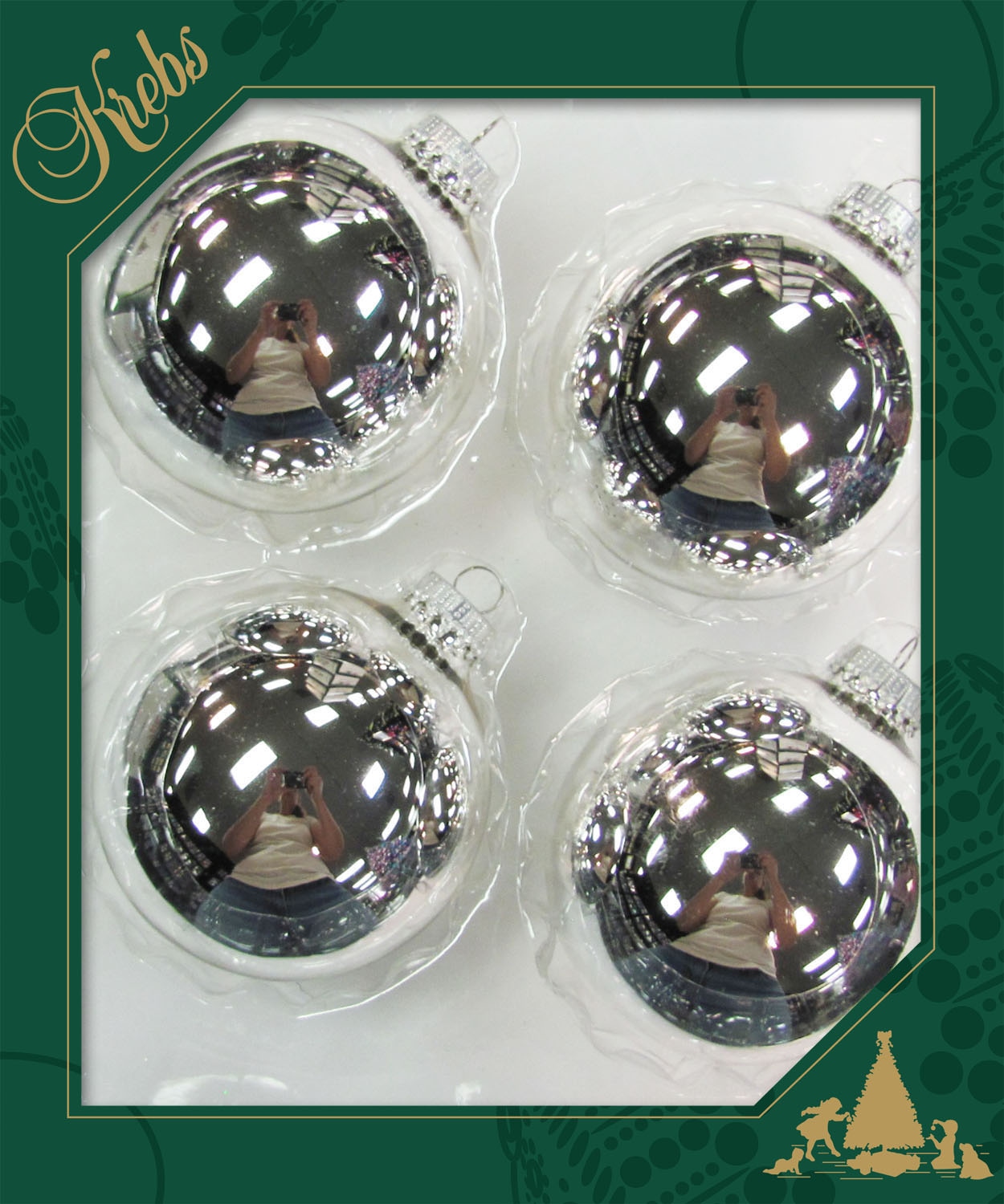 Krebs Glas Lauscha Weihnachtsbaumkugel »CBK78121, Weihnachtsdeko, Christbaumschmuck, Christbaumkugeln Glas«, (Set, 4 St.)