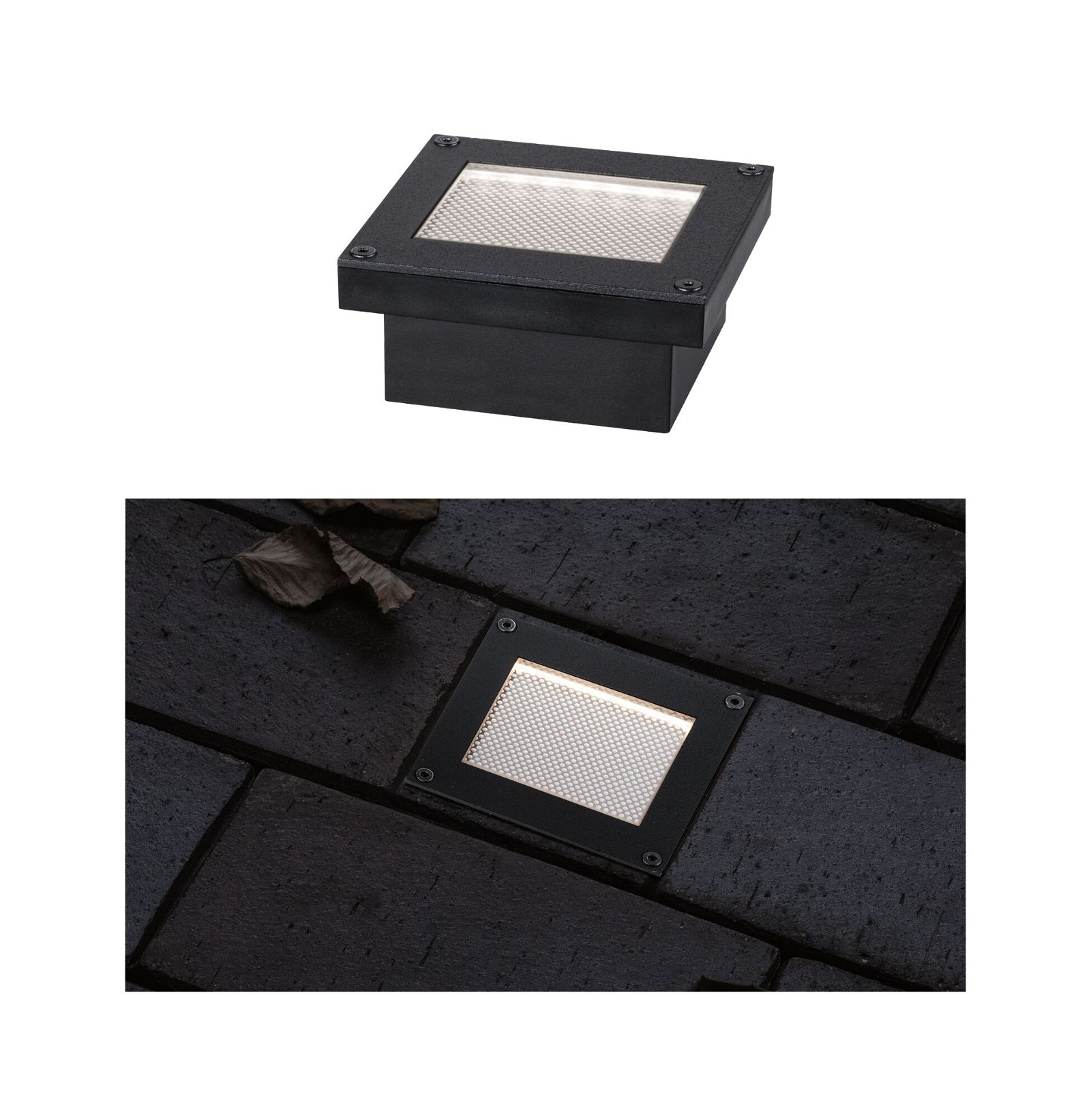 Paulmann LED Einbauleuchte »Solar Bodeneinbauleuchte Domenic IP67 3000K 0,12lm Schwarz«, 1 flammig