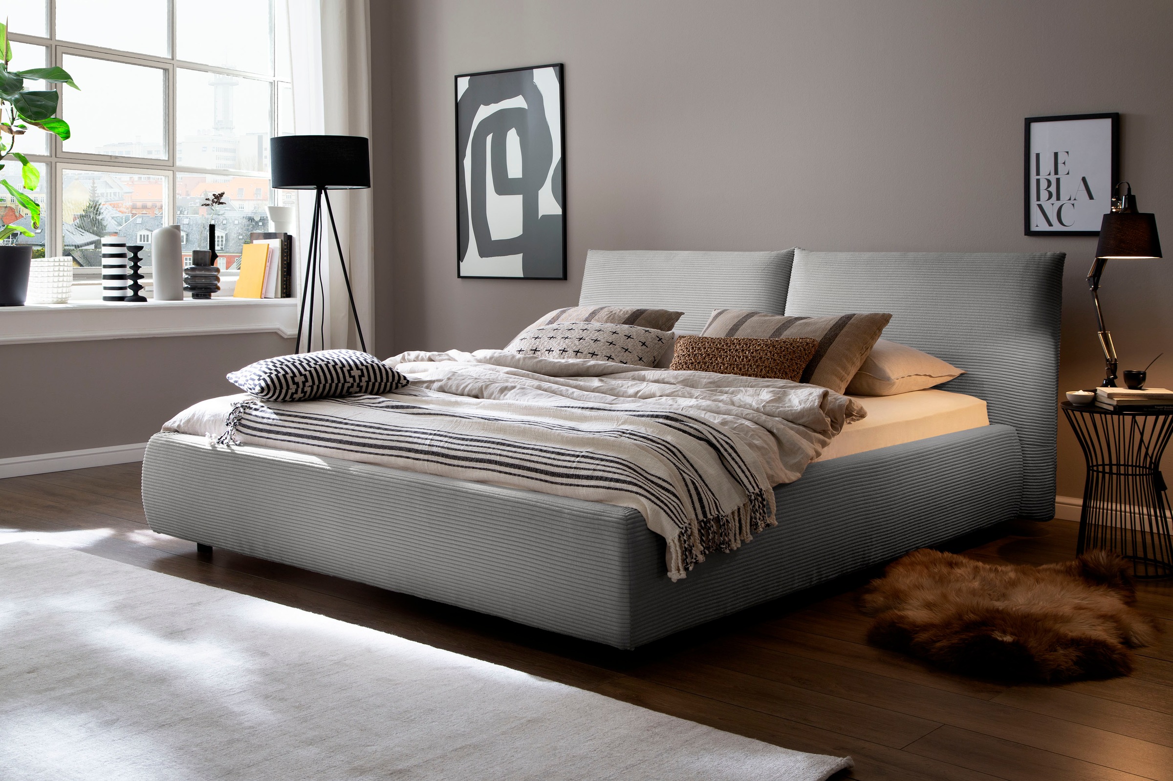 PLACES OF STYLE Polsterbett "Priora in 4 Breiten bis 200cm" auch in NaturLE günstig online kaufen