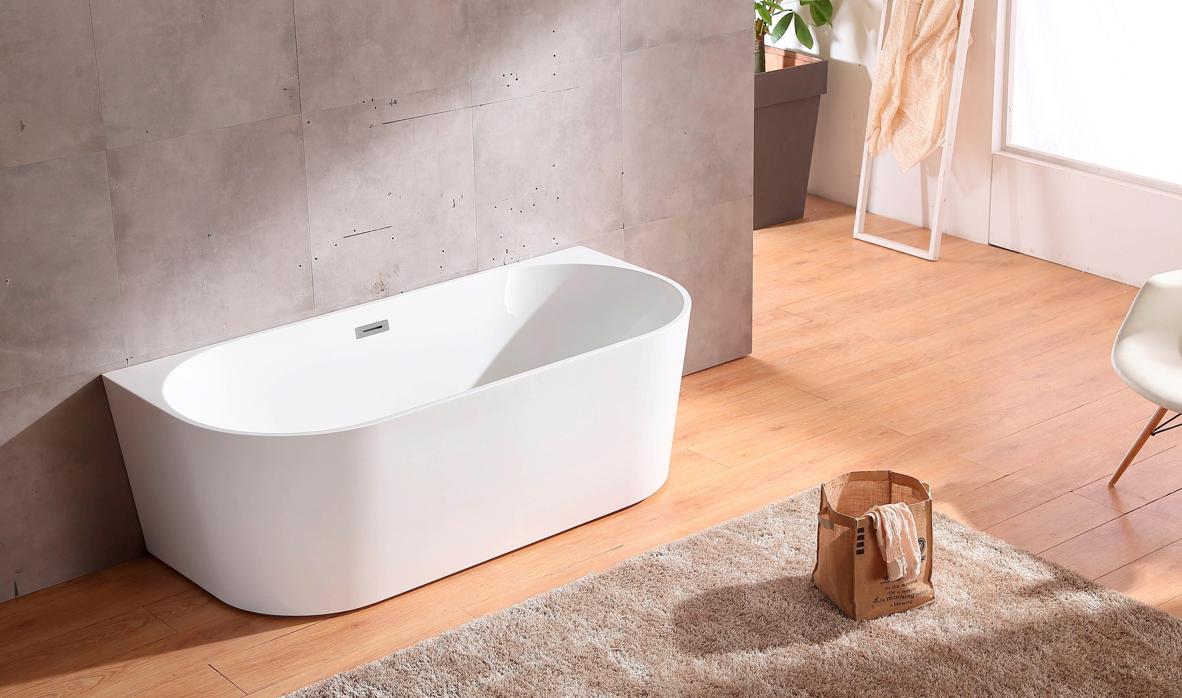 welltime Badewanne »New Granada«, (2 tlg.), B/T: 170 / 80 cm, freistehende günstig online kaufen