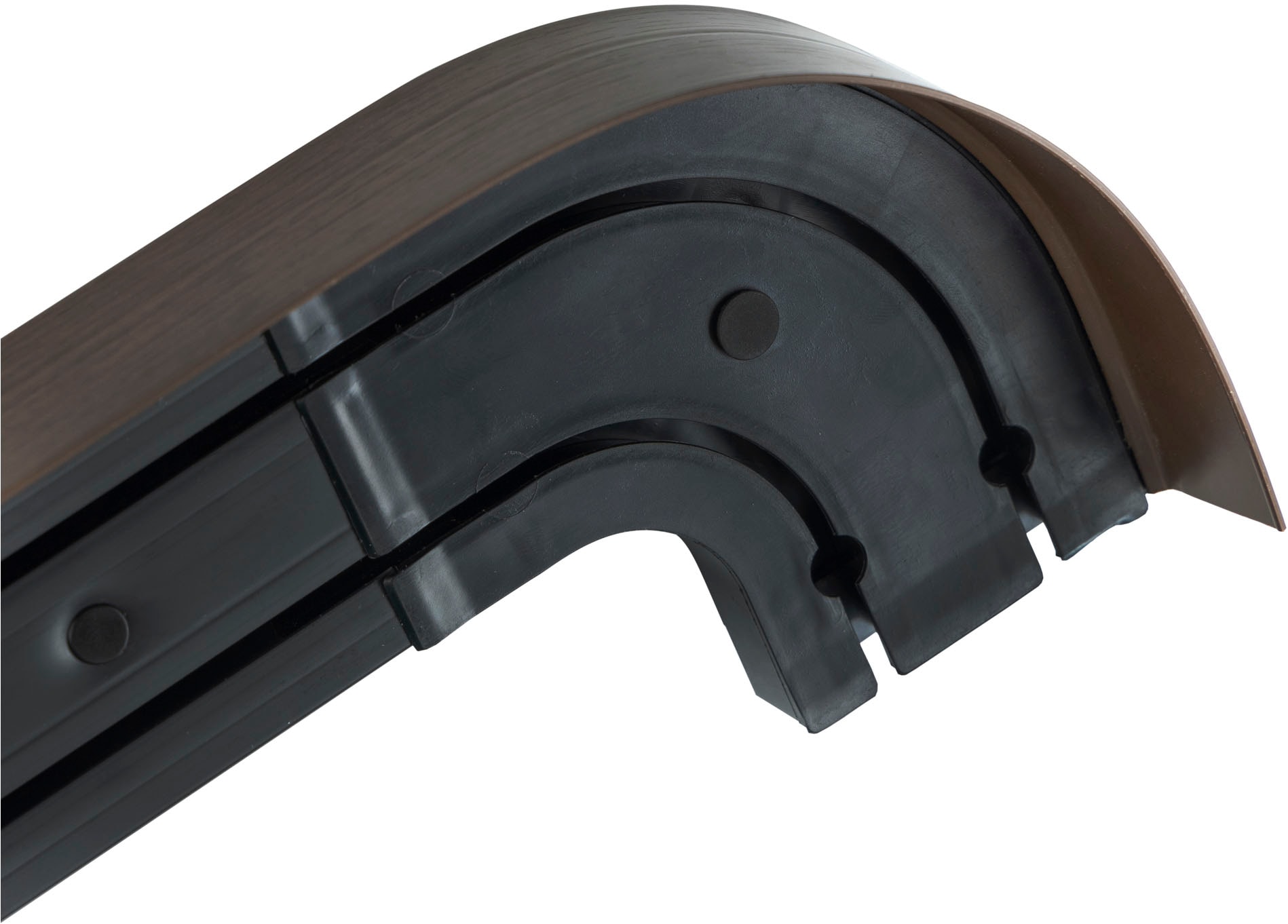 SN DECO GROUP Vorhangschiene »SH2«, 2 läufig-läufig, Fixmaß, Set 2-läufig,inkl. Rundbögen, Blende 5 cm, vorgebohrt, Innenlauf