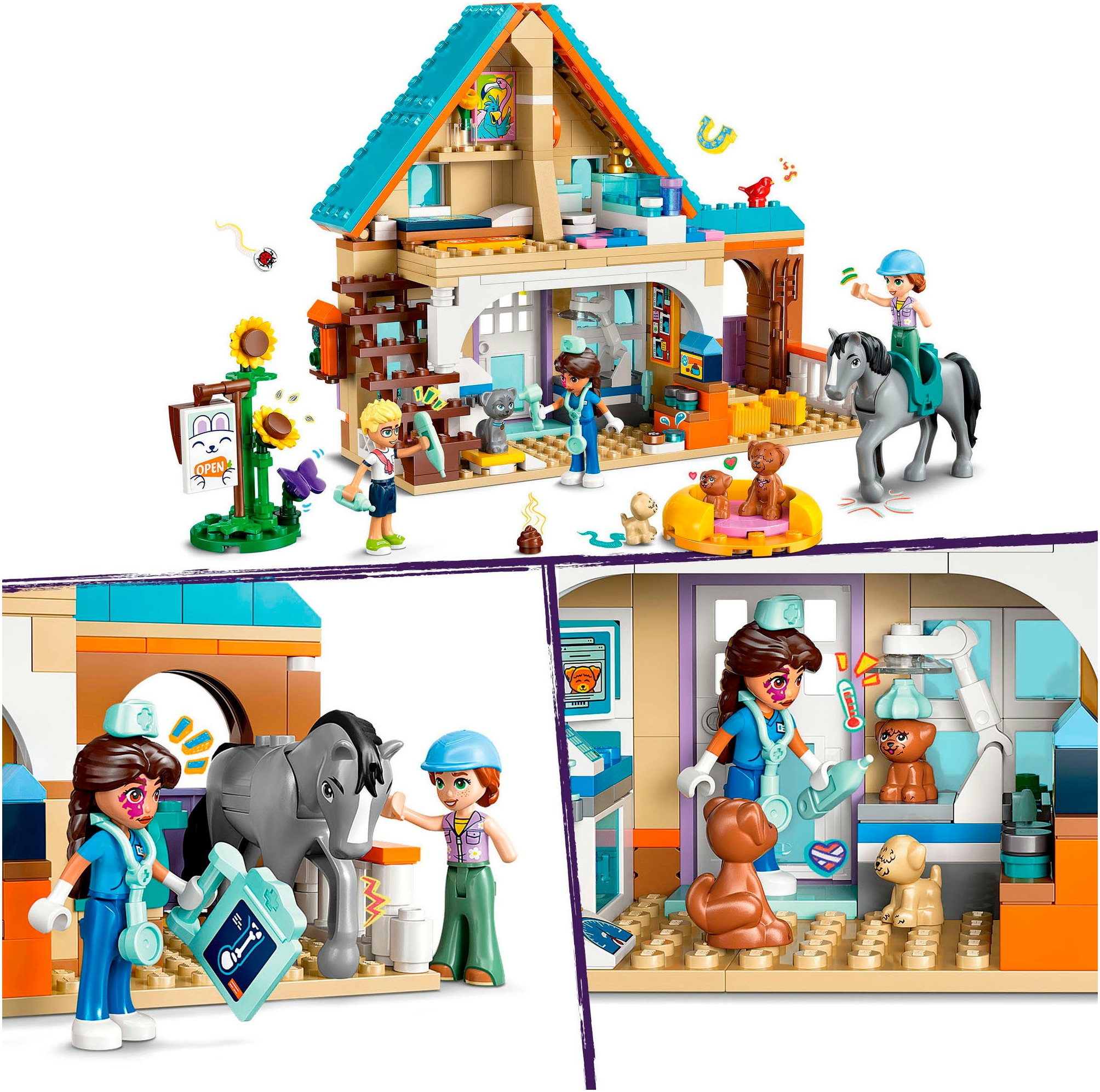 LEGO® Konstruktionsspielsteine »Tierarztpraxis für Pferde und Haustiere (42651), LEGO Friends«, (428 St.), Made in Europe