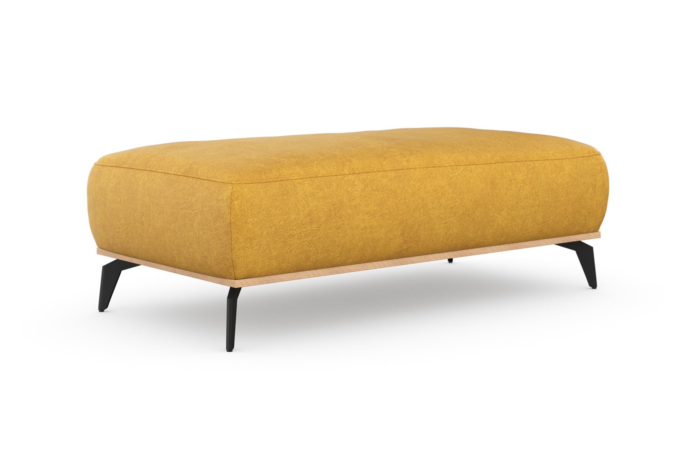 Home affaire Polsterhocker »Fjord« Mit einem Holzrahmen in Buche massiv eic günstig online kaufen