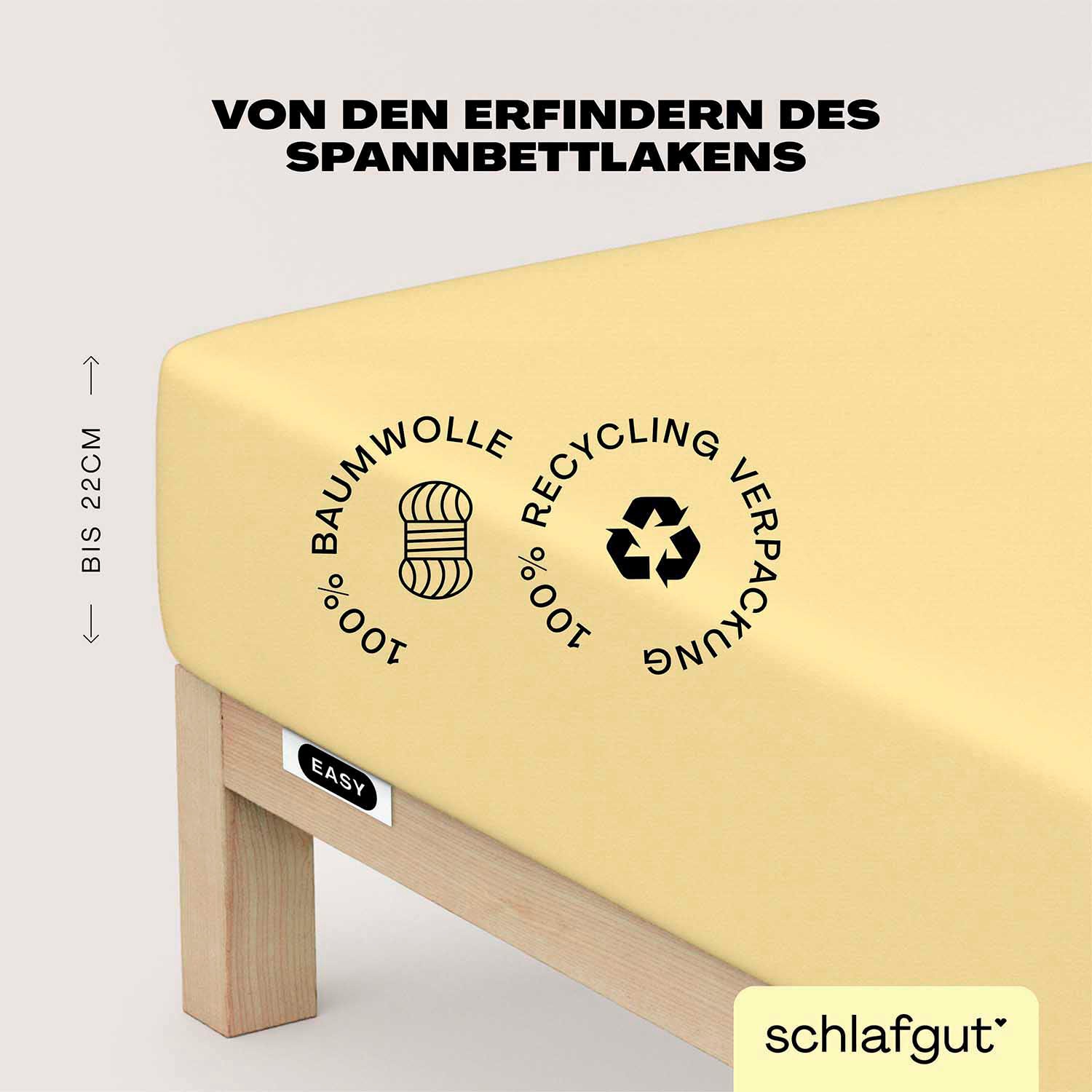 Schlafgut Spannbettlaken »EASY aus 100% Baumwolle, weich & saugfähig, Marke günstig online kaufen