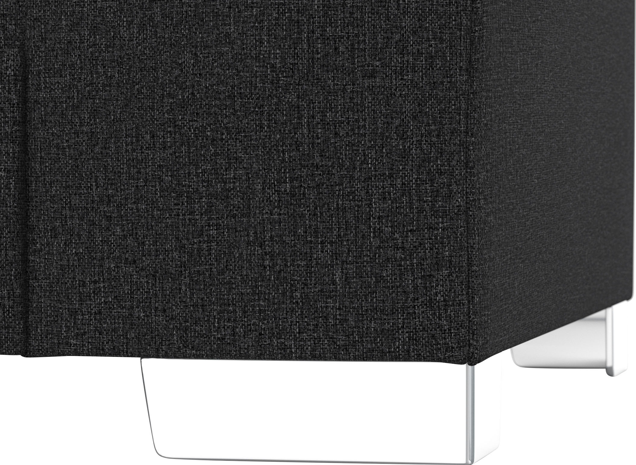 DOMO collection Ecksofa »Anzio in kubischer Formensprache, flache Armlehnen, L-Form«, Wahlweise mit Bettfunktion und Federkern für hohen Sitzkomfort