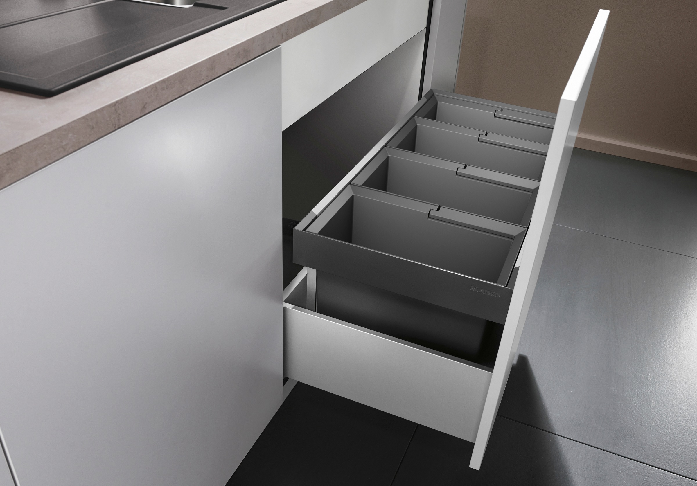 Blanco Mülltrennsystem »Flexon II 90/4«, 4 Behälter, Kunststoff, Stahlblech günstig online kaufen