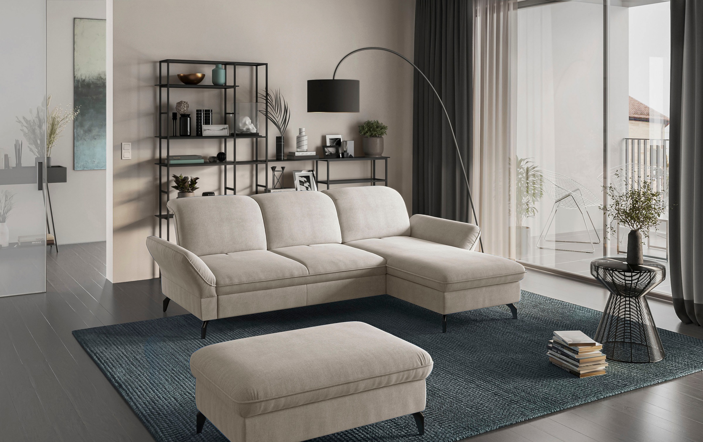 sit&more Ecksofa »Leandro L-Form«, Wahlweise mit Bett-, Kopfteil - und Arml günstig online kaufen