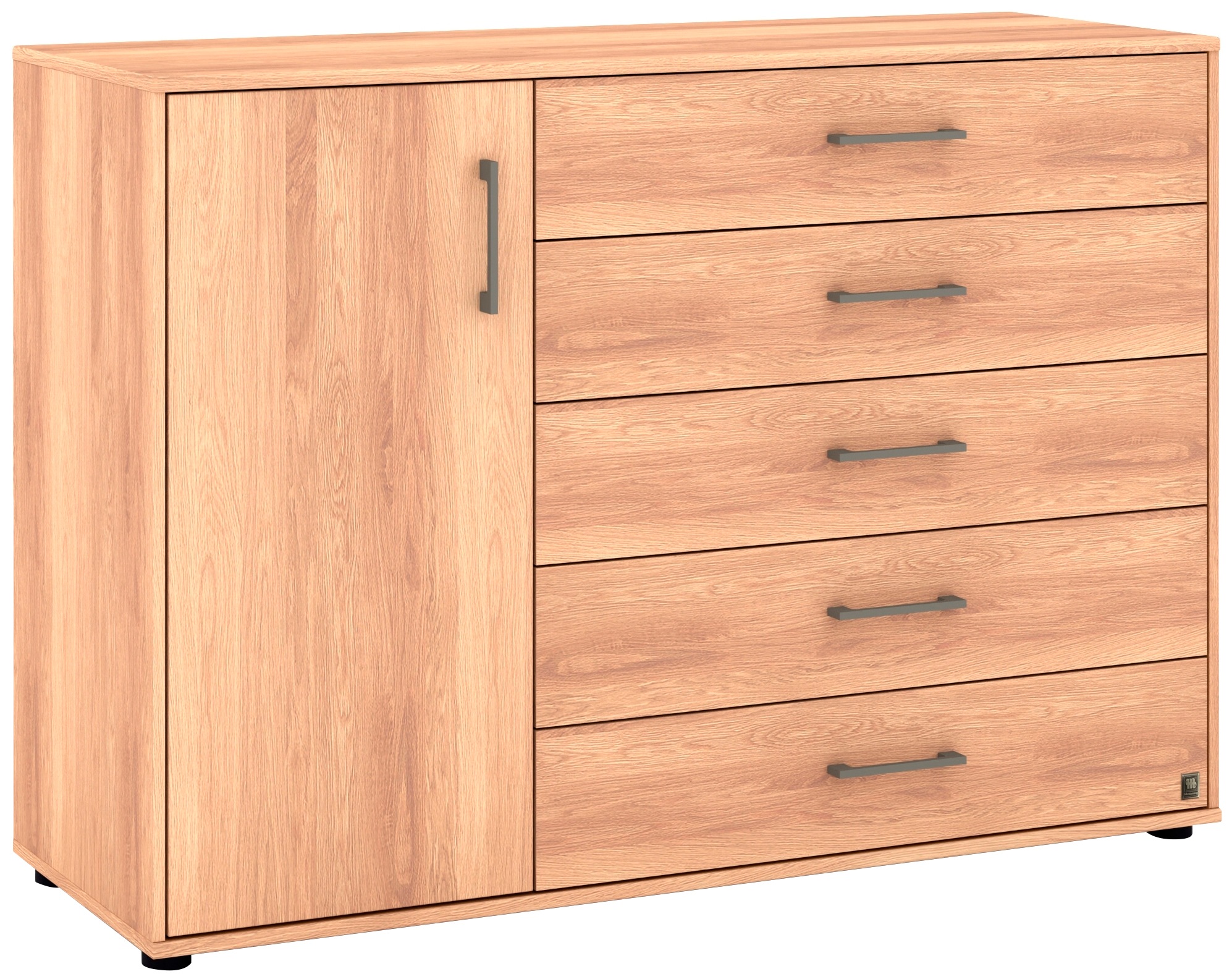 Musterring Kombikommode »Sorrent Sideboard, Wäscheschrank, mit Schubladen«, (Kommode, mit Selbsteinzug und Dämpfung, MADE IN GERMANY), mit Schubkästen, Fronten in Eiche massiv, Breite 120 oder 141 cm