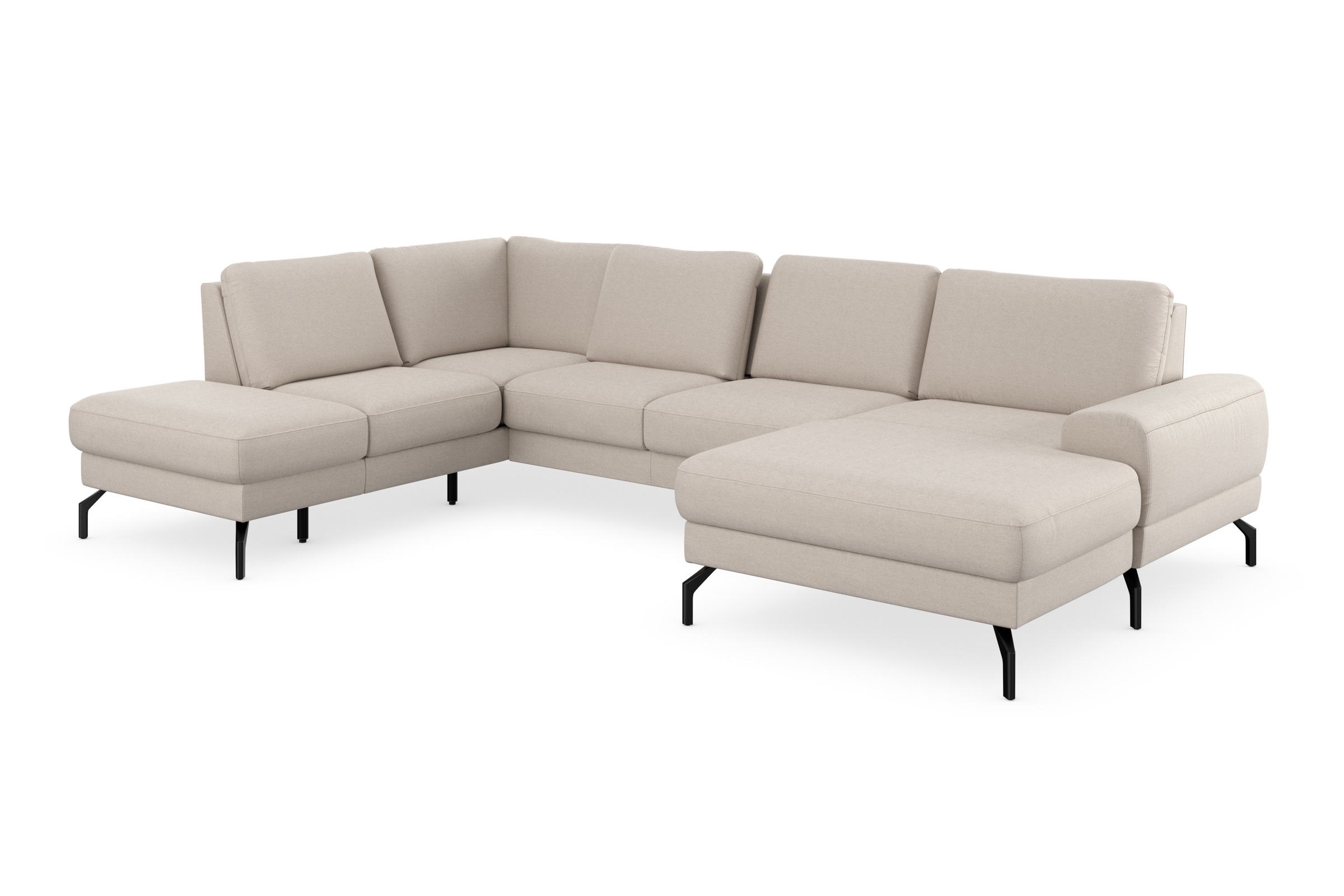 sit&more Wohnlandschaft »Cinturo U-Form«, inklusive Sitztiefenverstellung und Federkern, Sitzhöhe 48 cm