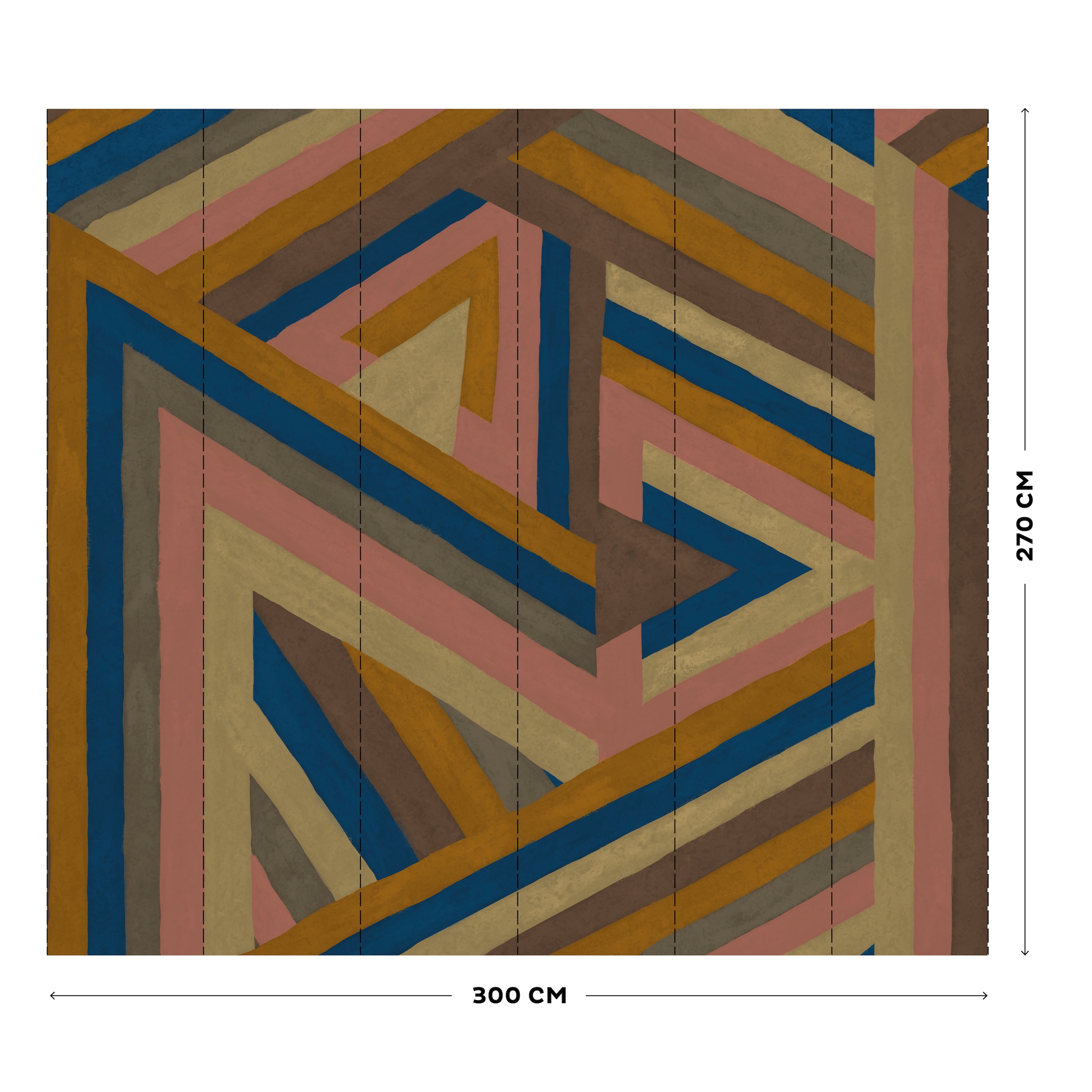 LOOKS by Wolfgang Joop Fototapete »Triangles«, 3D-Optik, 300x270cm