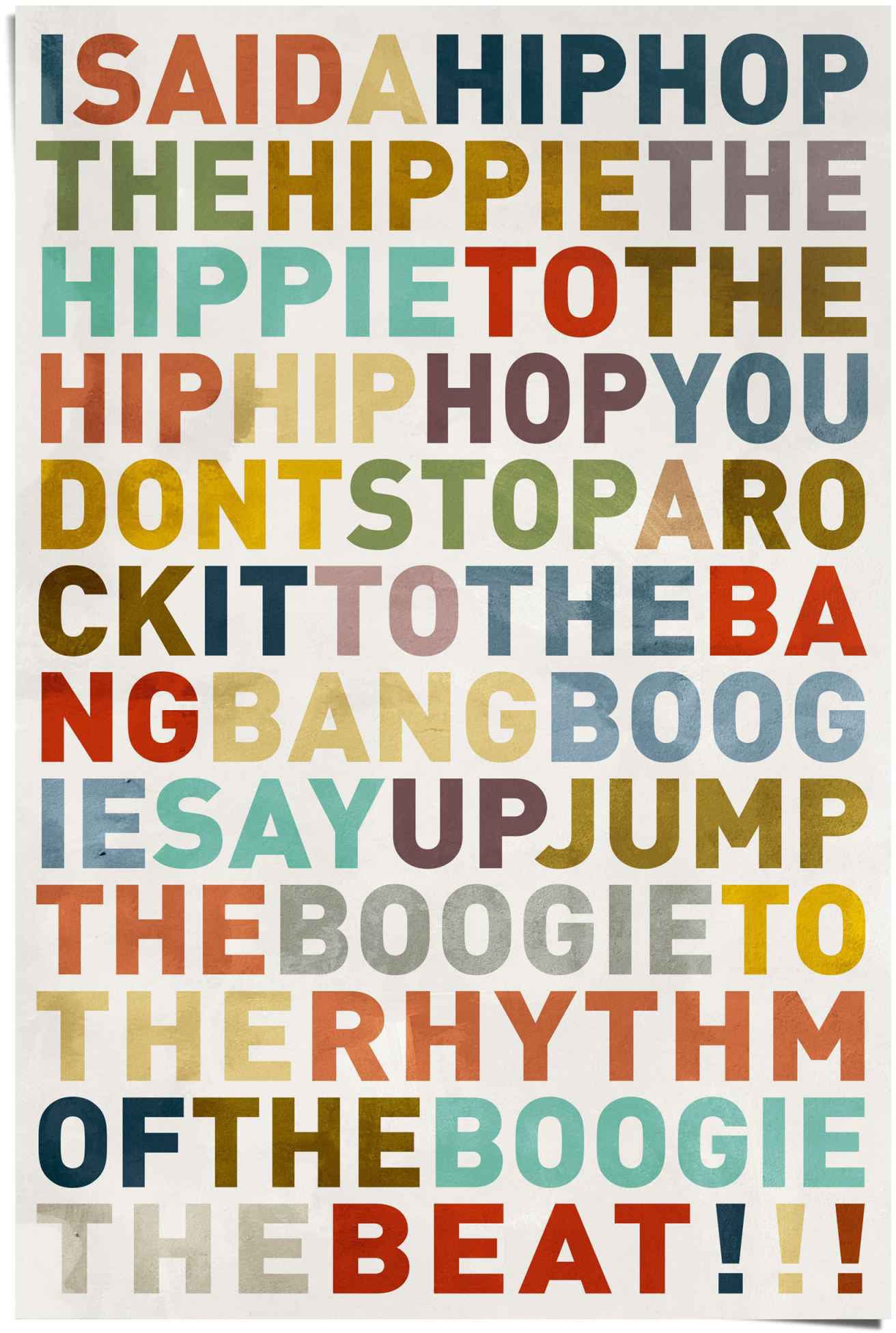 said Songtext bestellen - I Reinders! a Poster HipHop Farbig Raten (1 Musiker, auf Musik«, Hip-Hop St.) - - »Poster
