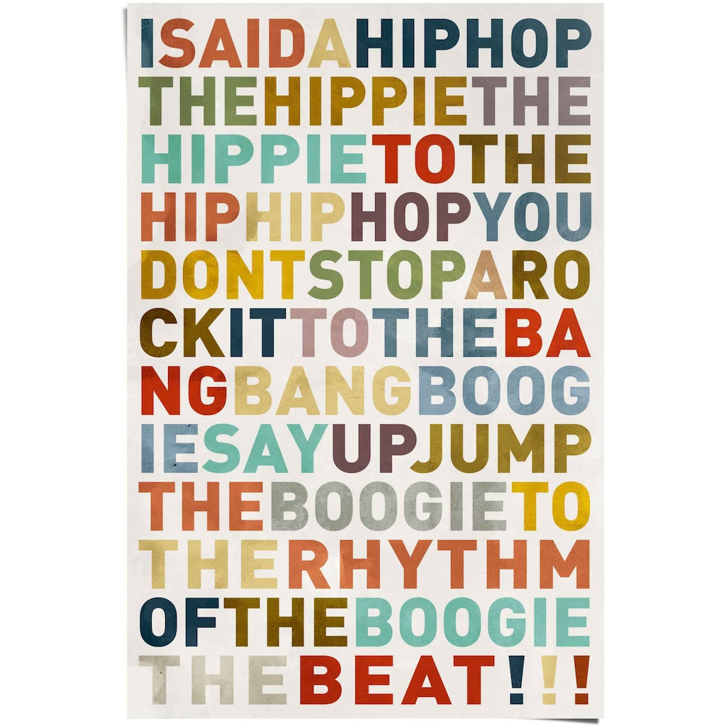 Reinders! Poster »Poster I said a HipHop Farbig - Hip-Hop - Songtext - Musik«, Musiker, (1 St.)