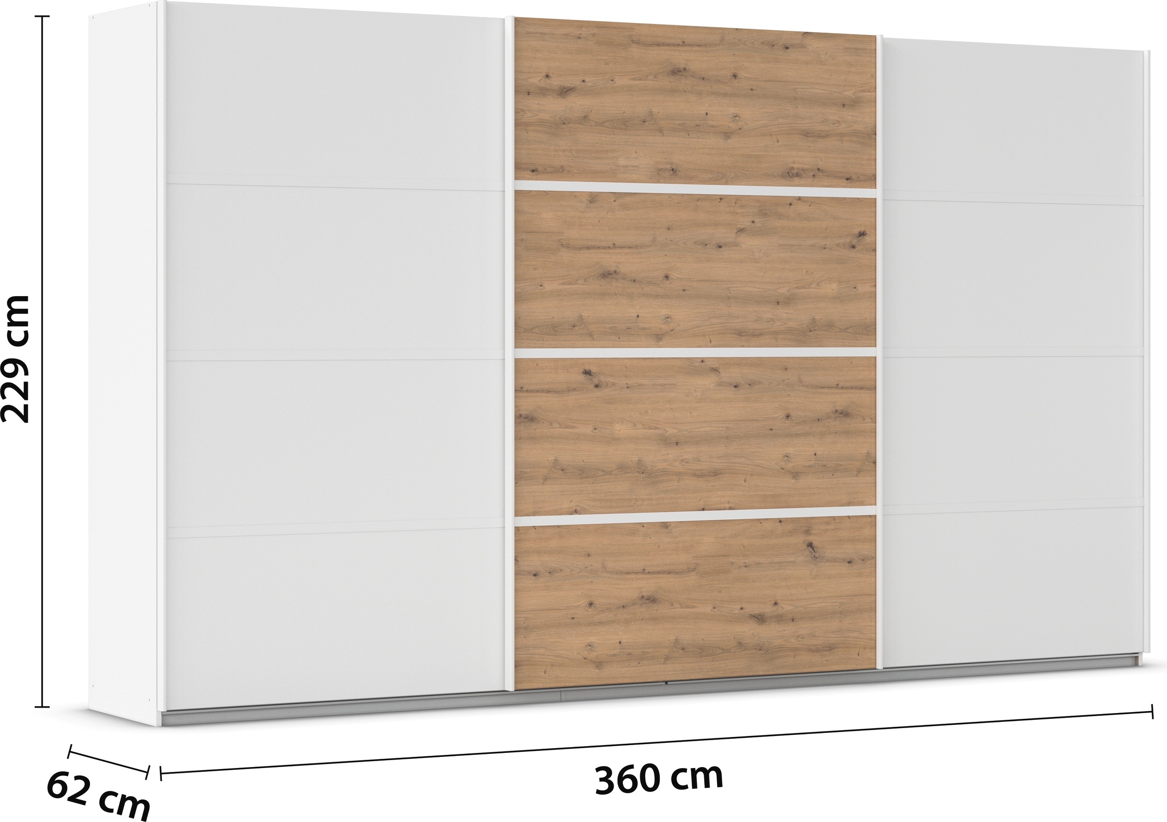 rauch Kleiderschrank »Schwebetürenschrank Garderobe Schrank TOP ANGEBOT Avola«, (in 3 verschiedenen Ausstattungen BASIC/CLASSIC/PREMIUM), mit eleganten Zierleisten in Chrom, Schwarz oder Weiß MADE IN GERMANY