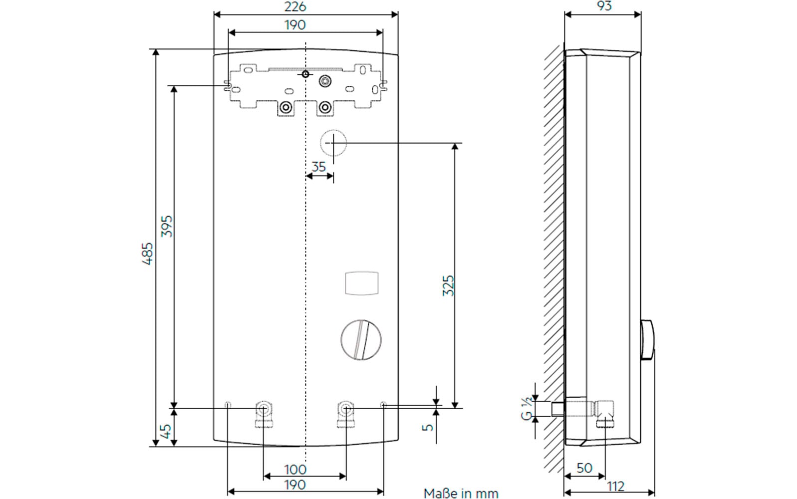 AEG Haustechnik Komfort-Durchlauferhitzer »DDLE LCD 27 kW, gradgenaue Temperaturwahl«, konstante Warmwassertemperatur mit LC-Display