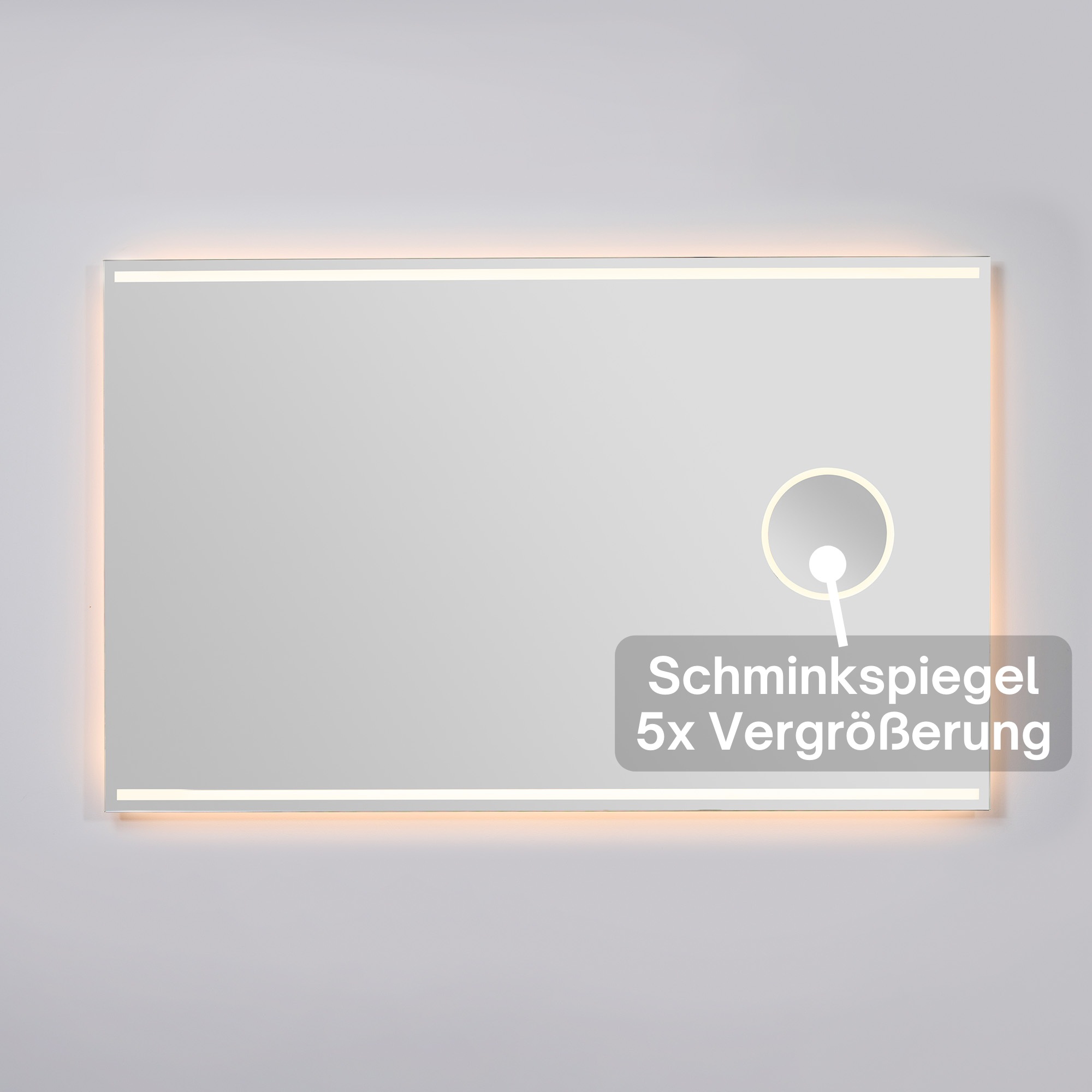 Loevschall Badspiegel »Focus, Spiegel mit Beleuchtung, Integrierter Schmink günstig online kaufen