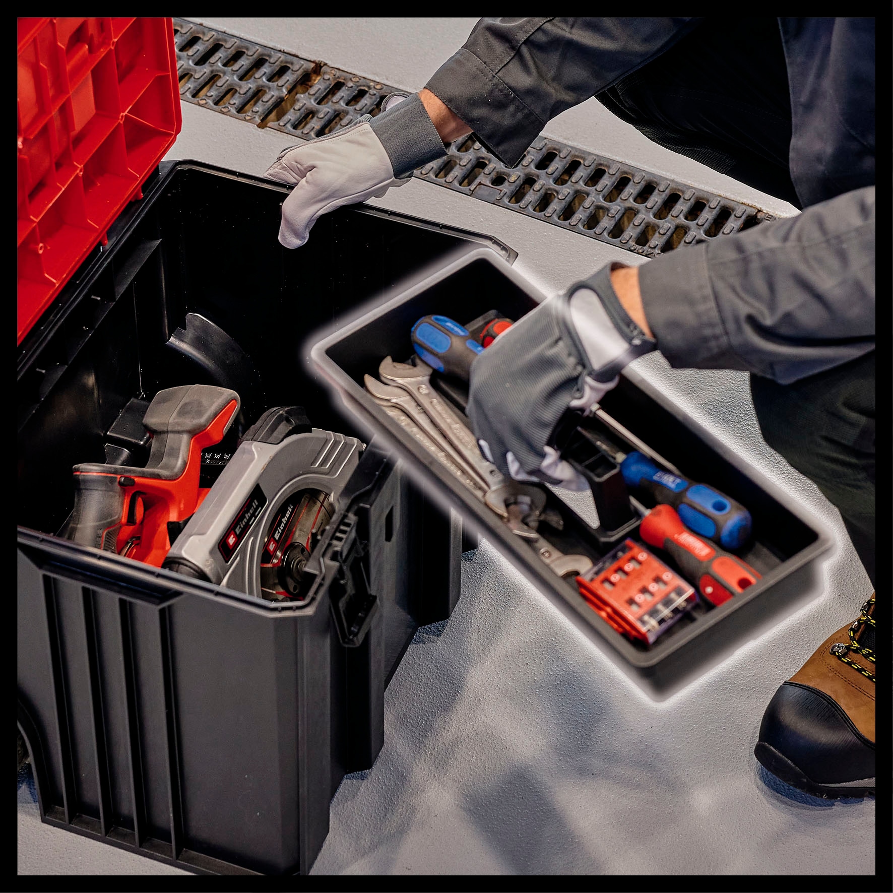 Einhell Werkzeugtrolley »E-Case L«, für universelle Aufbewahrung von Werkzeug und Zubehör