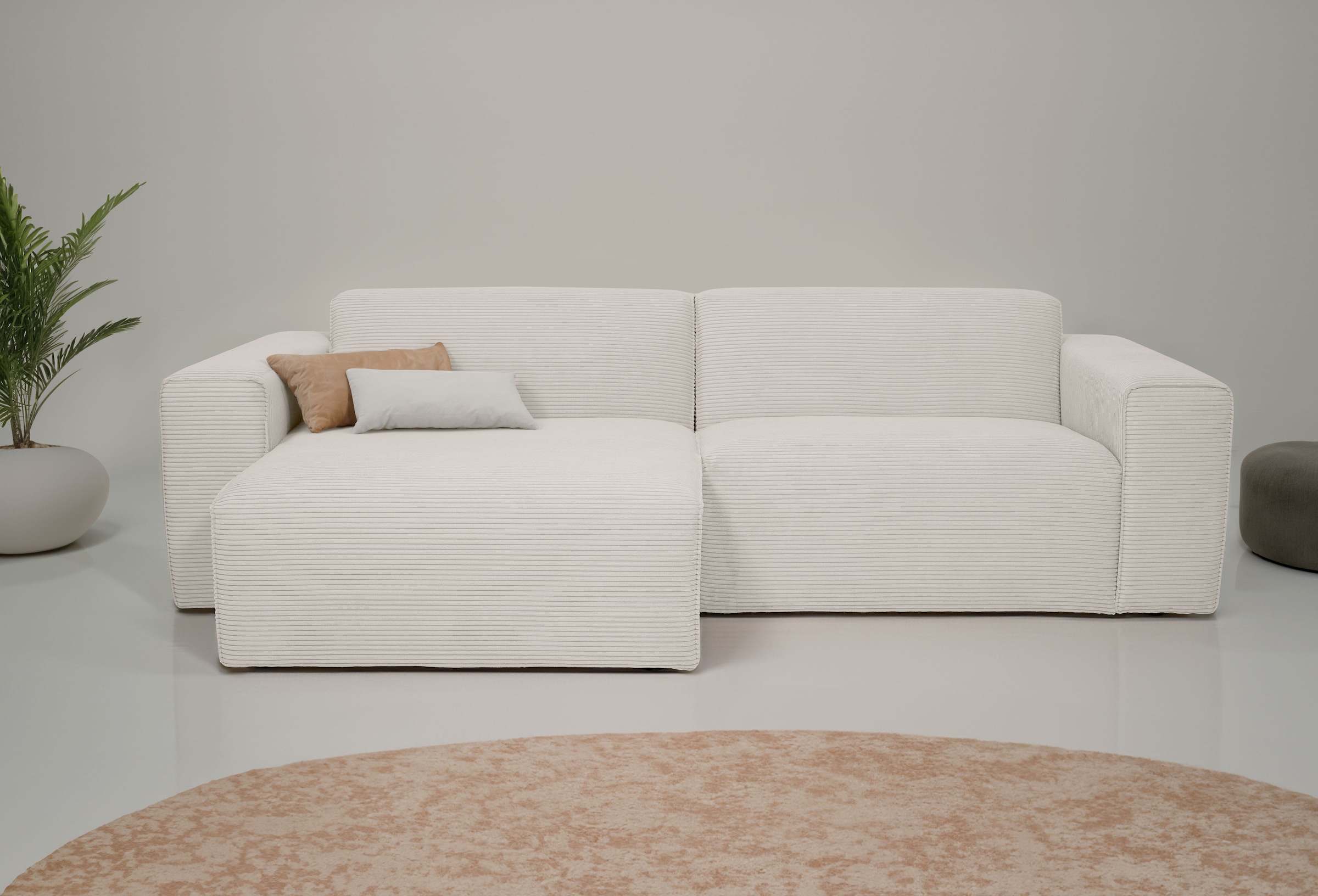 INOSIGN Ecksofa »Koa,228cm, L-Form, Modulsofa, Webstoff, Cord«, Designsofa in Cord, weicher Lounge-Sitzkomfort