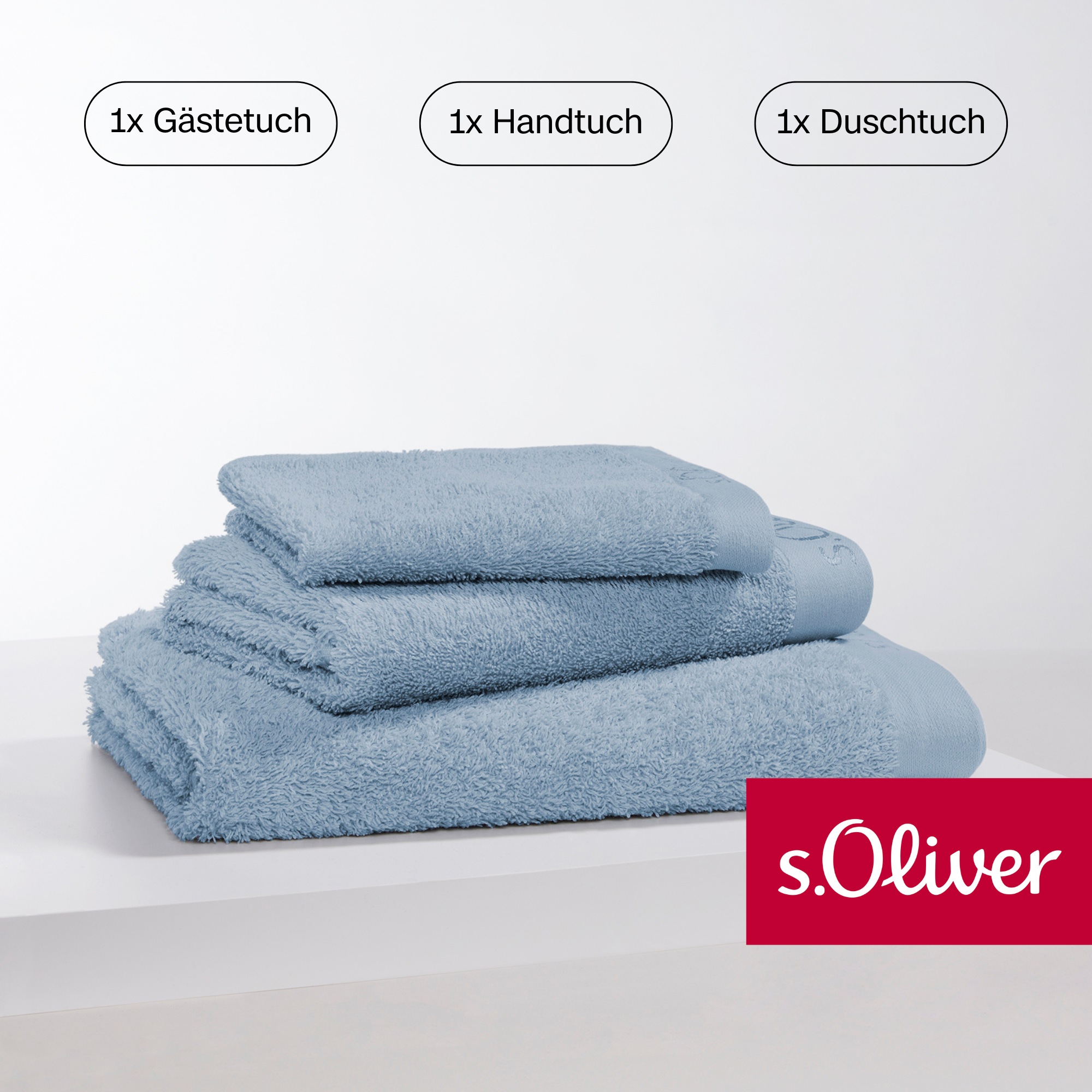 s.Oliver Handtuch Set »s.Oliver, Premium Qualität, 600 gr/m²,«, (Set, 3 St. günstig online kaufen