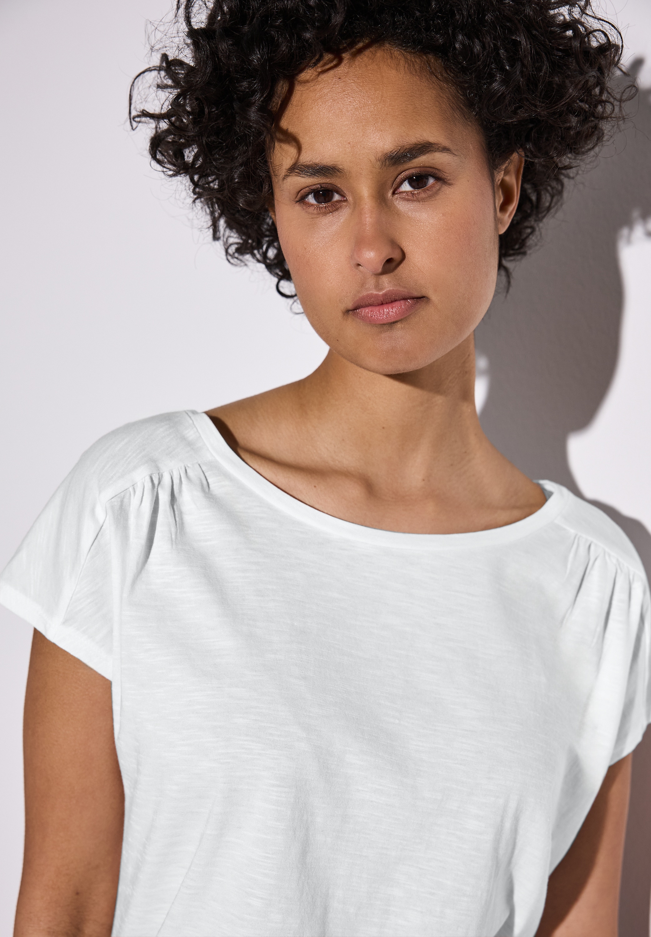 STREET ONE Shirttop, mit Raffung an der Schulter