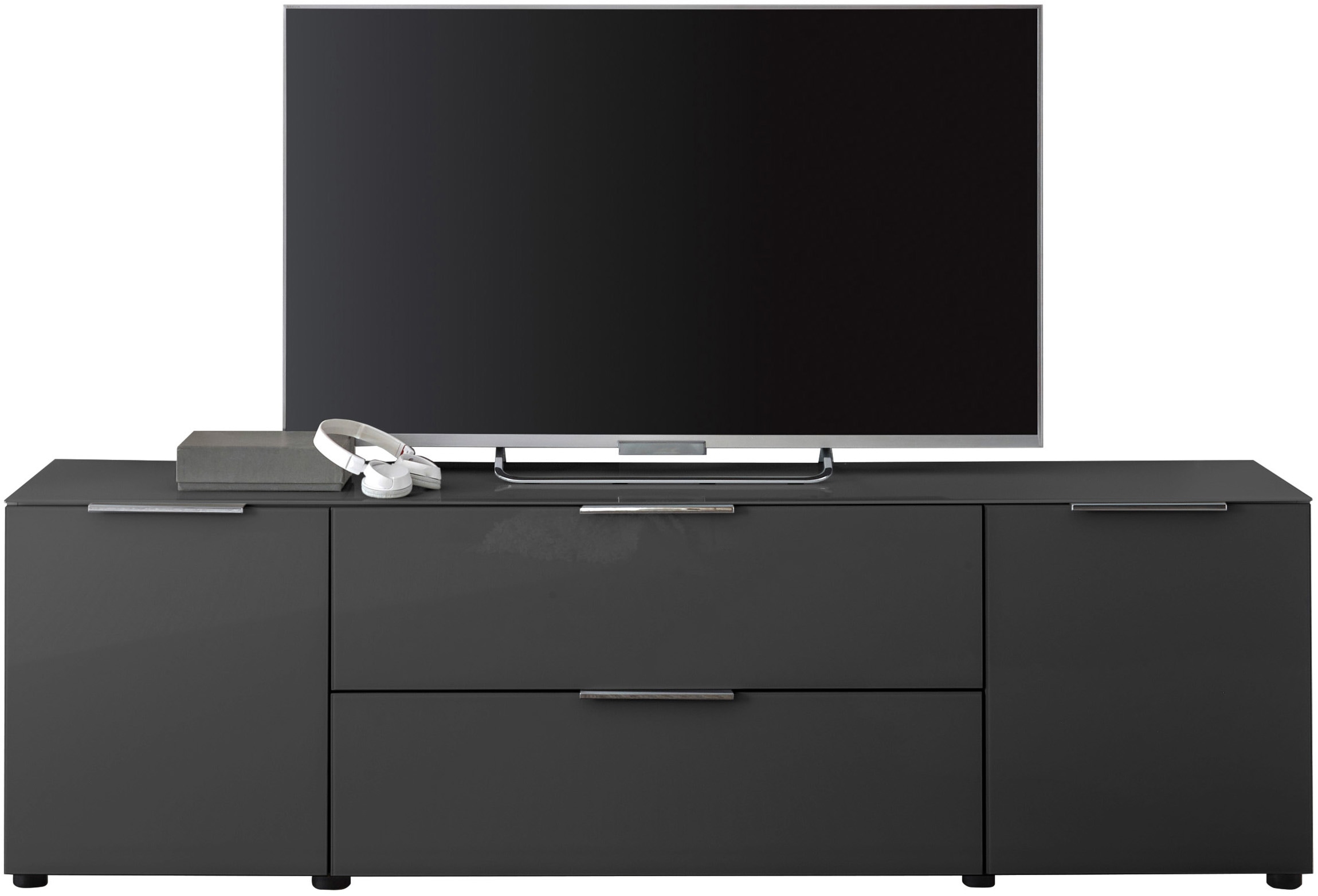 HBZ Lowboard »Santorin, BxHxT 180x99x40 cm«, (1 St.), Breite 180cm, Softclose für Türen und Schubkästen, Melaminbeschichtung