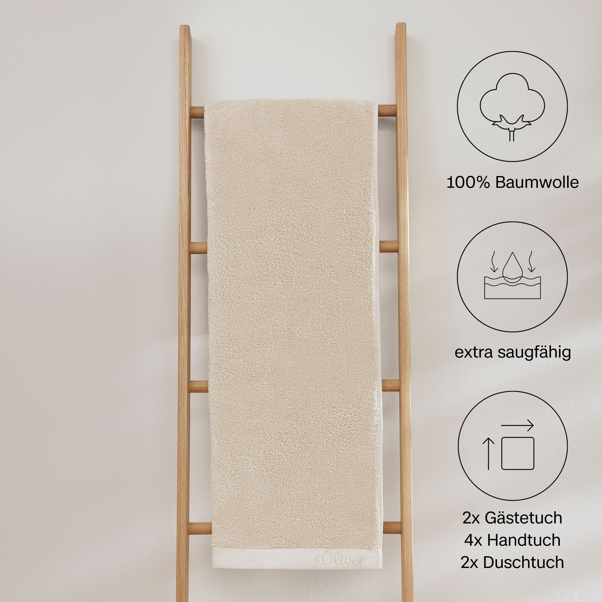 s.Oliver Handtuch Set »s.Oliver, Premium Qualität, 600 gr/m²«, (Set, 8 St., günstig online kaufen