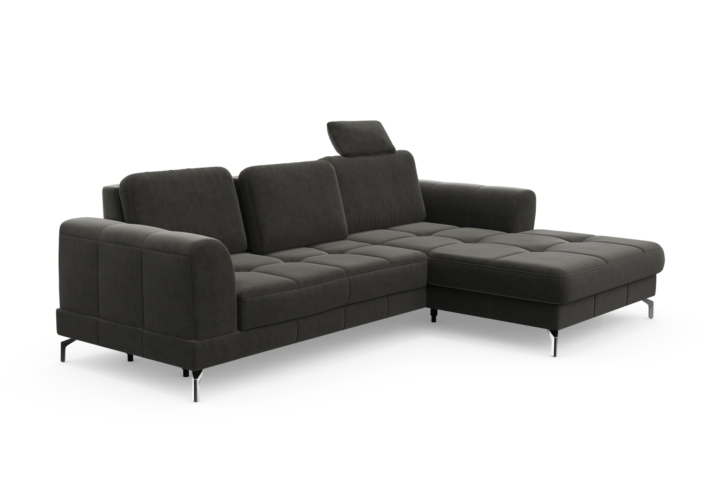 sit&more Ecksofa »Bendigo L-Form«, inklusive Sitztiefenverstellung, Bodenfreiheit 12 cm, in 2 Fußfarben