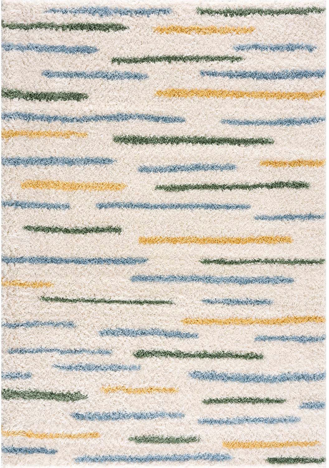 Carpet City Hochflor-Teppich »Pulpy 562«, rechteckig, 30 mm Höhe, besonders weich, Streifen, Wohnzimmer, Schlafzimmer, Kinderzimmer