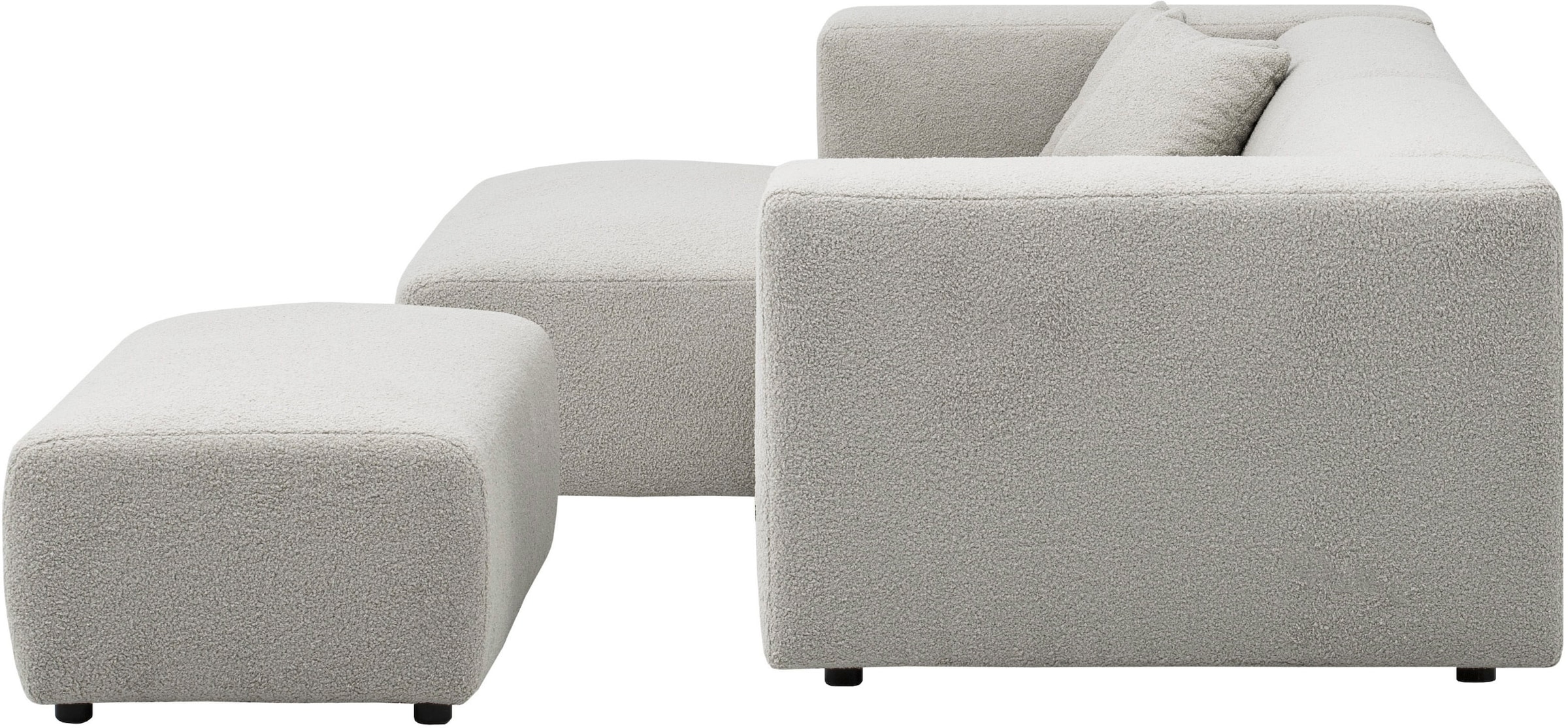 andas Polsterecke »BAKELS, Ecksofa-Set mit Hocker, L-Form mit Schlaffunktion«, Ecksofa-Set (incl. Hocker) im trendigen Megacord