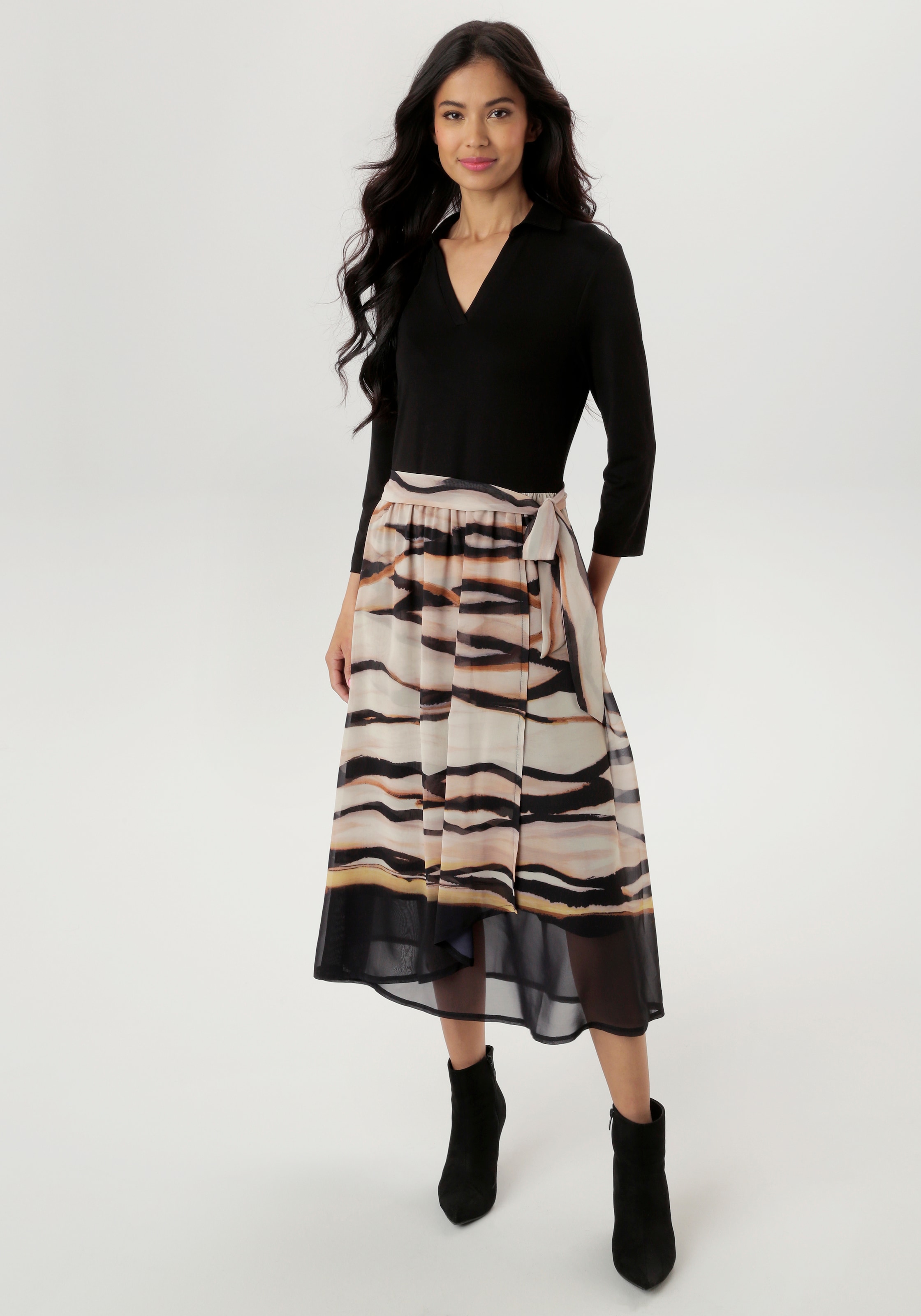Aniston SELECTED Jerseykleid, mit abnehmbaren Bindeband - NEUE KOLLEKTION