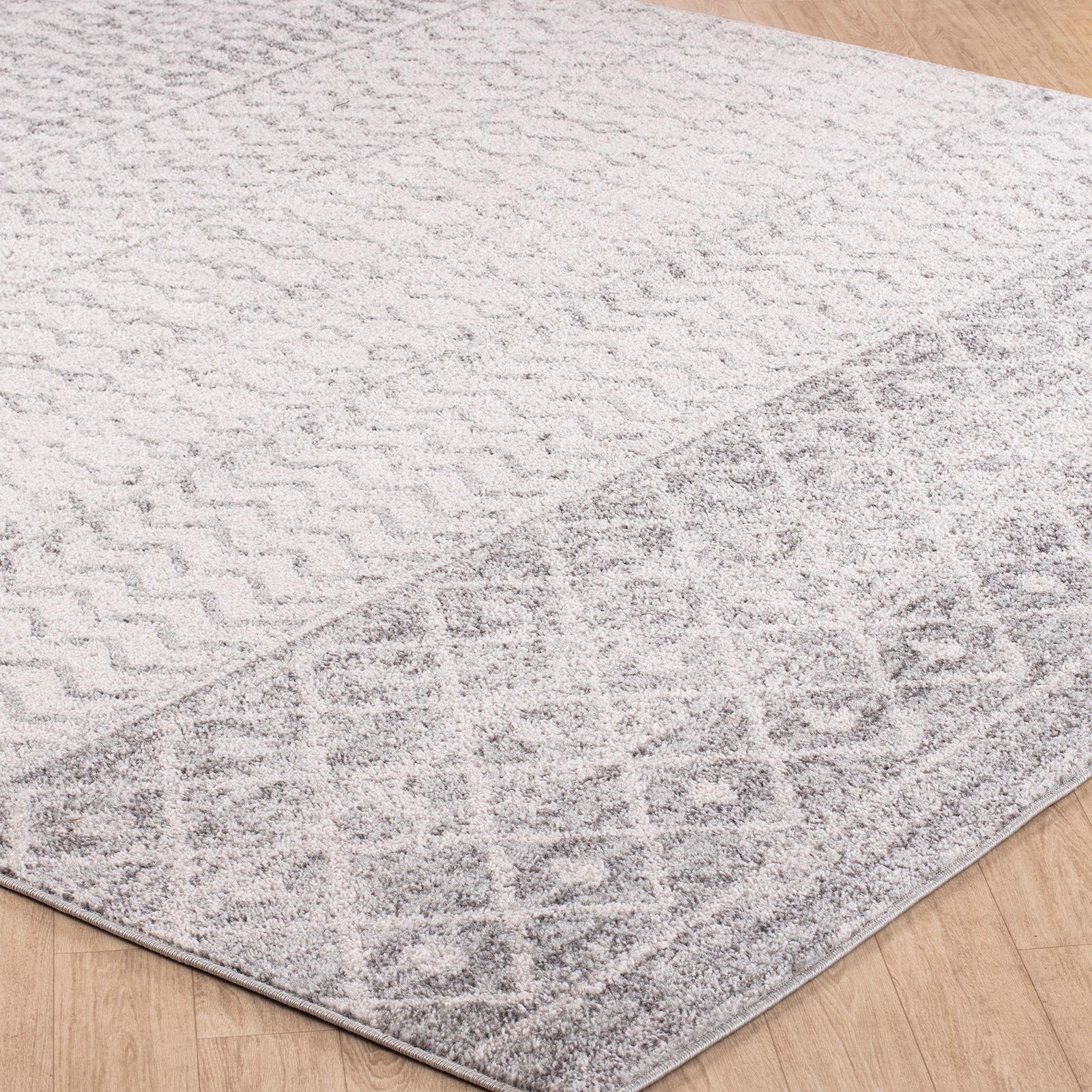 Livabliss Teppich »NICE«, rechteckig, 8 mm Höhe, Skandi Design, Boho Kurzflor Wohnzimmerteppich, Schlafzimmer, Grau