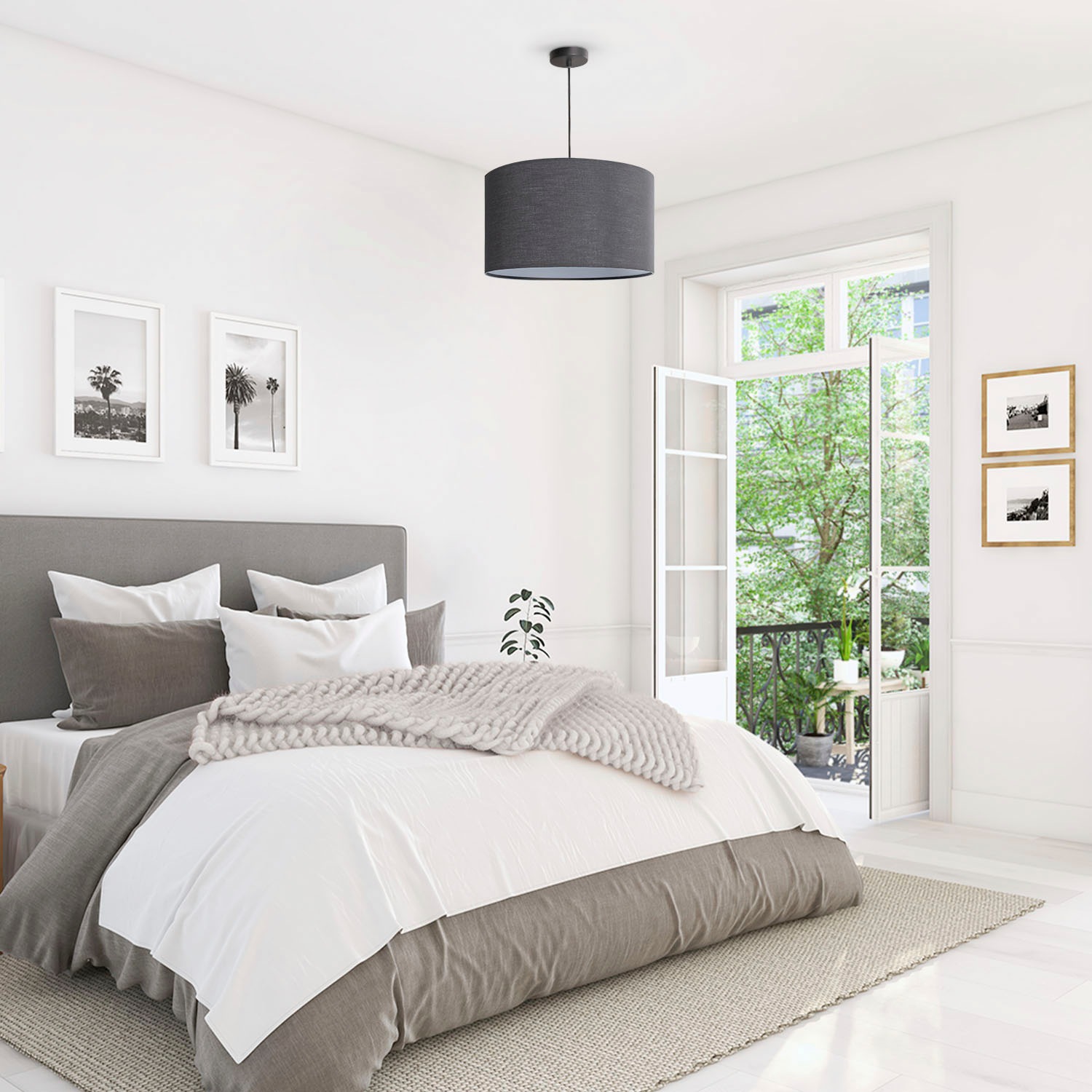 Paco Home Pendelleuchte »HUGO UNI COLOR«, 1 flammig, Leuchtmittel E27   ohn günstig online kaufen