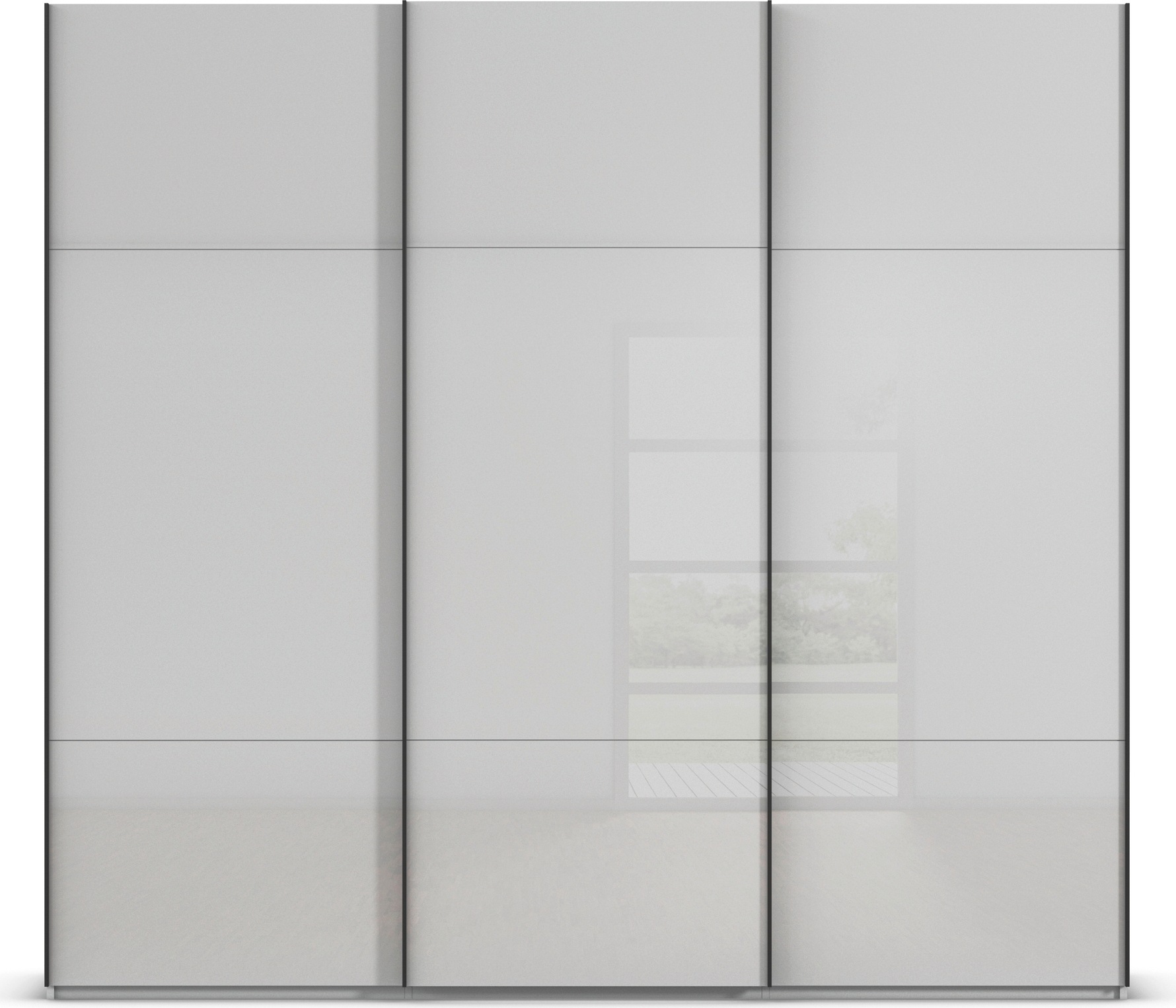 rauch Schwebetürenschrank »Kleiderschrank Schrank Garderobe Schlafzimmerschrank CONTIDO«, (in 3 verschiedenen Ausstattungen BASIC/CLASSIC/PREMIUM), aus hochwertigem Material in 6 Breiten 2 Griff-Farben MADE IN GERMANY