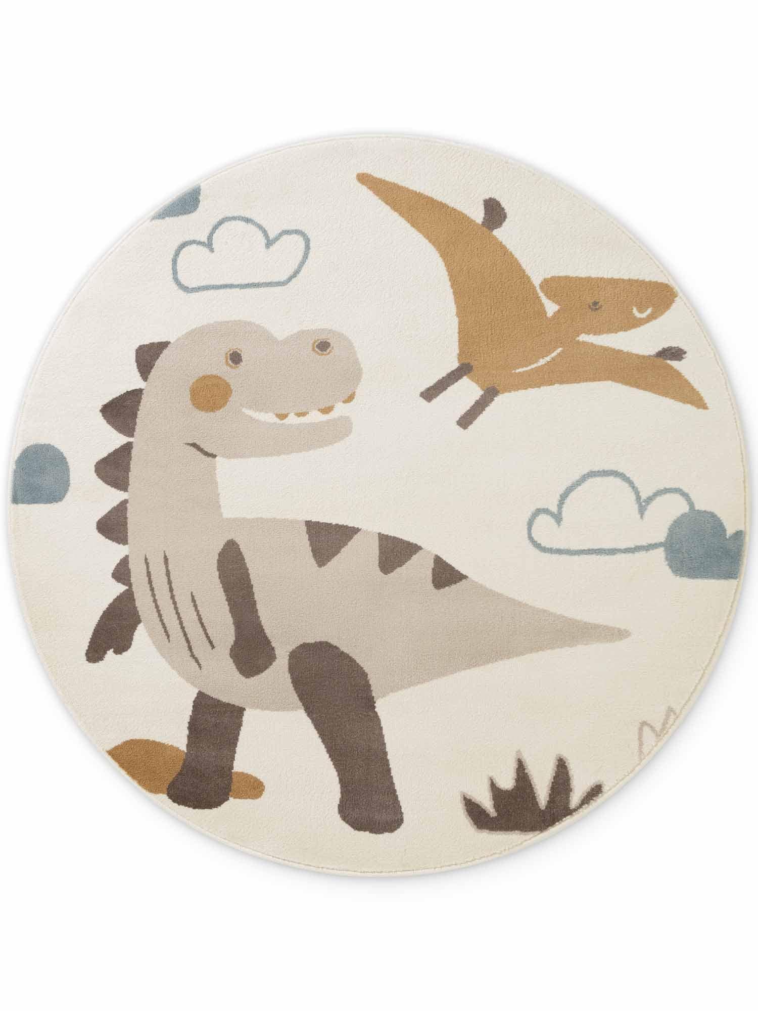 HANSE Home Kinderteppich »Dino« rund 10 mm Höhe Pflegeleicht, Weich, Kinderzimmer, Spielteppich, Spielunterlage