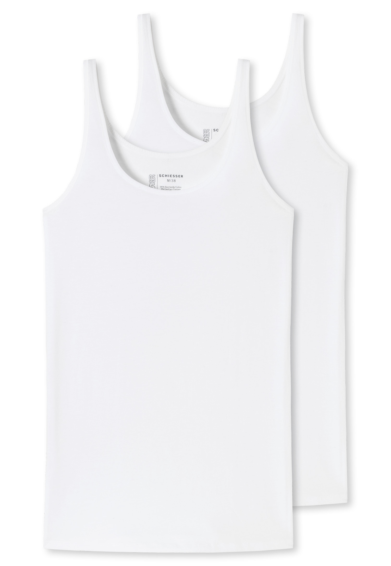 Schiesser Unterhemd »95/5« 2er-Pack,  mit elastischer Single-Jersey-Qualität