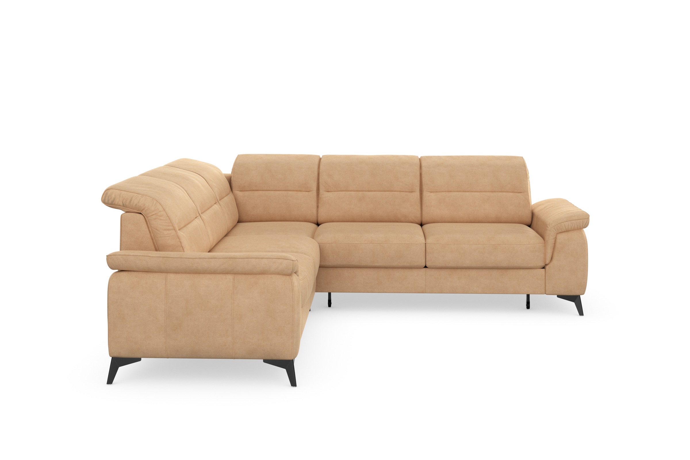 sit&more Ecksofa »Sinatra L-Form«, optinal mit Kopfteilverstellung und Armteilfunktion, Metallfüße