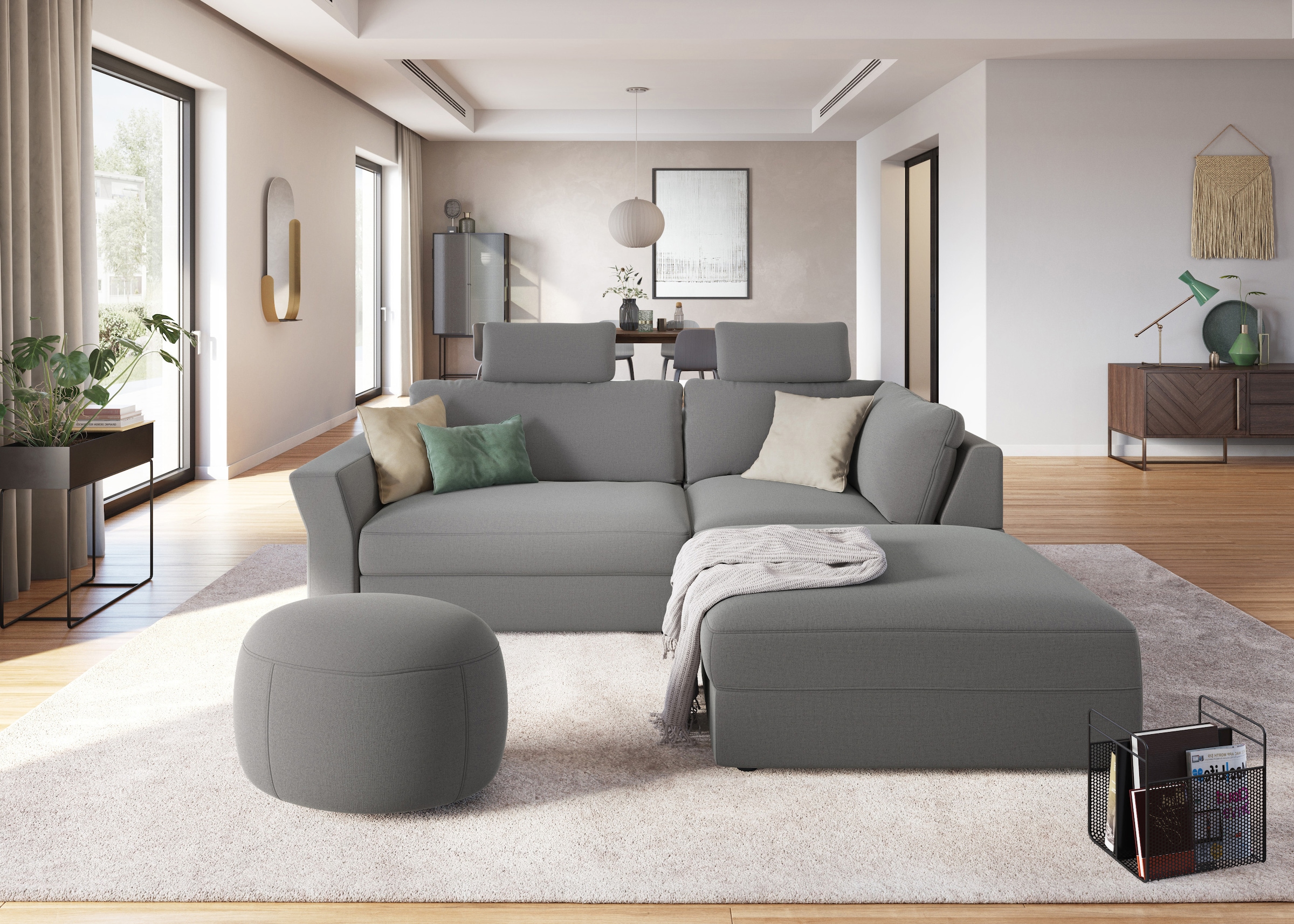 sit&more Ecksofa »Cadabra L-Form«, Breite 243 cm, inklusive Sitztiefenverst günstig online kaufen