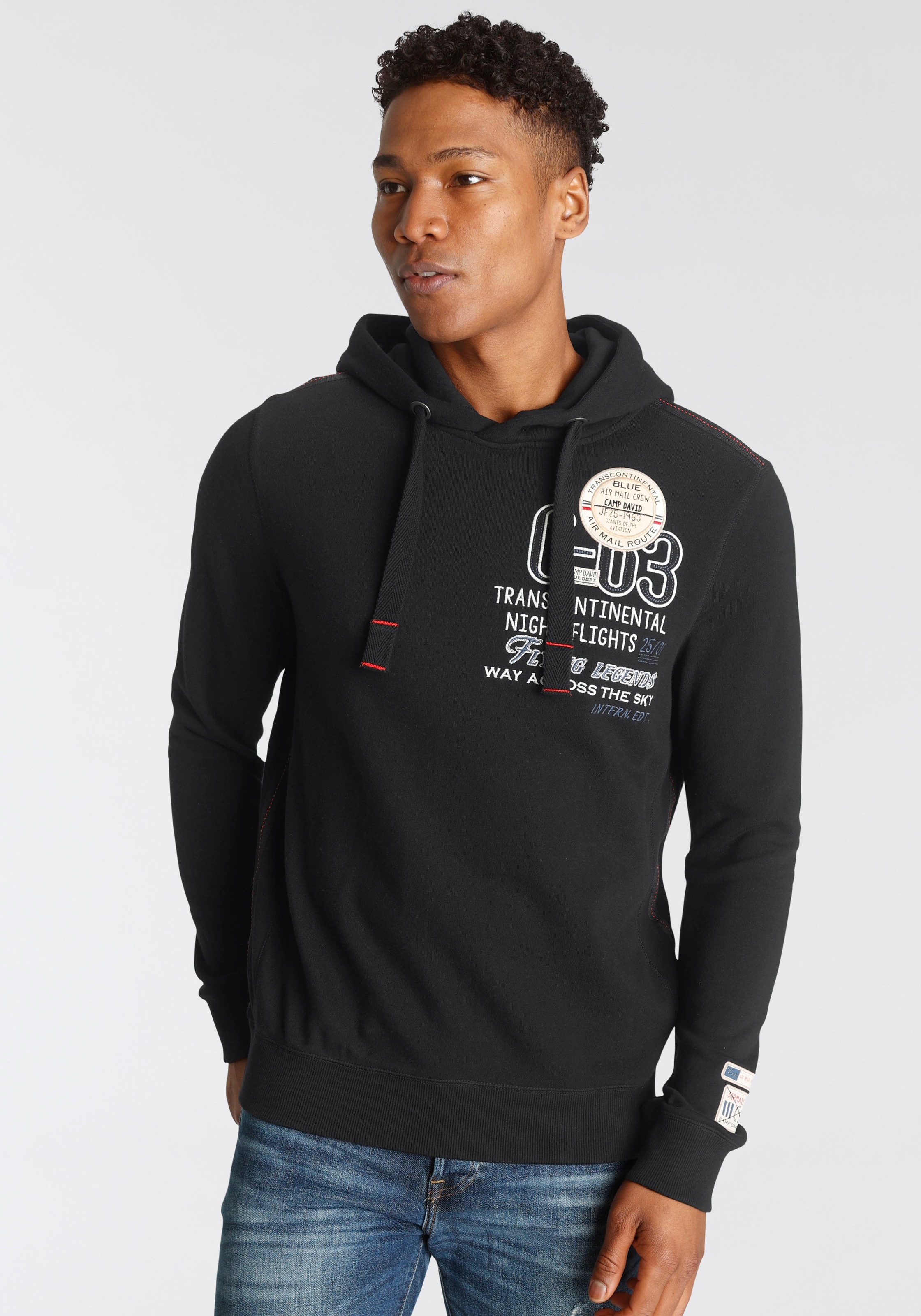 CAMP DAVID Kapuzensweatshirt, mit Logostickerei kaufen
