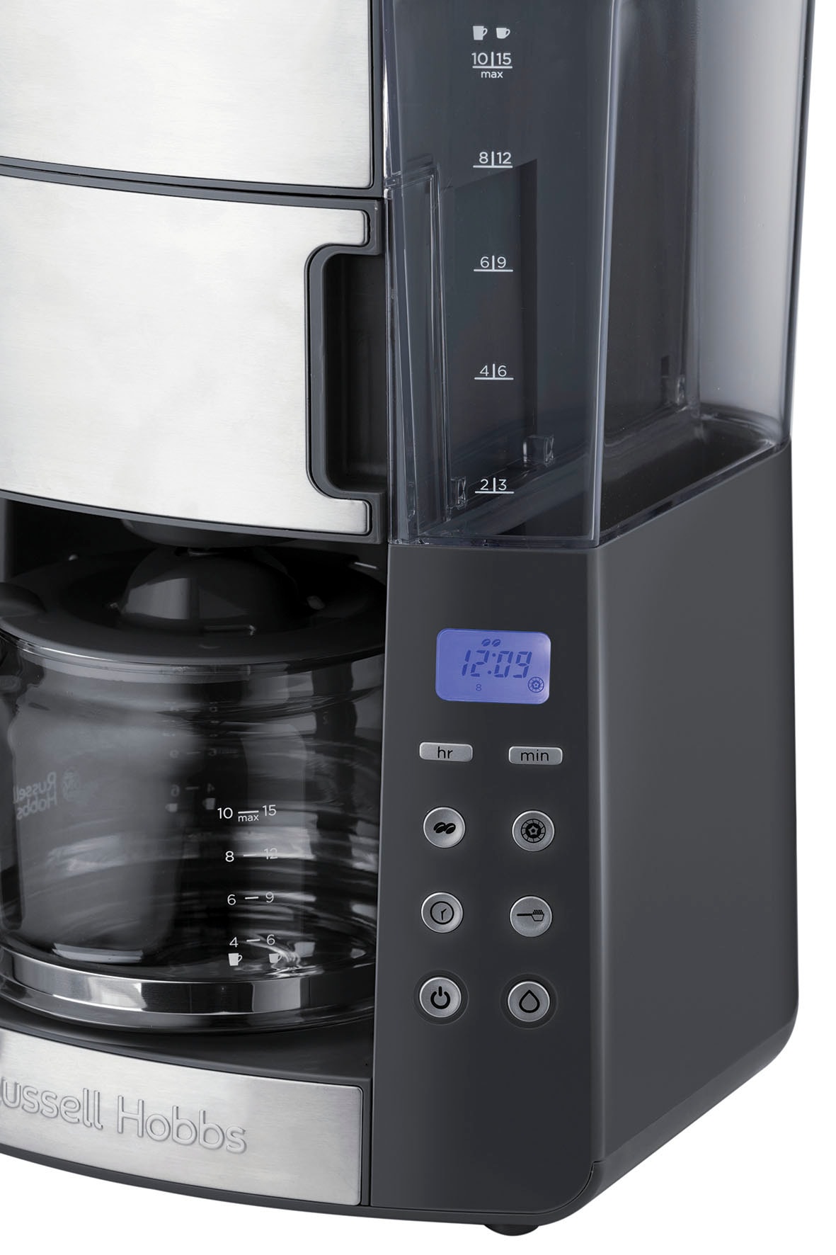 RUSSELL HOBBS Kaffeemaschine mit Mahlwerk »Grind & Brew 25610-56«, 1,25 l Kaffeekanne, Papierfilter, 1x4