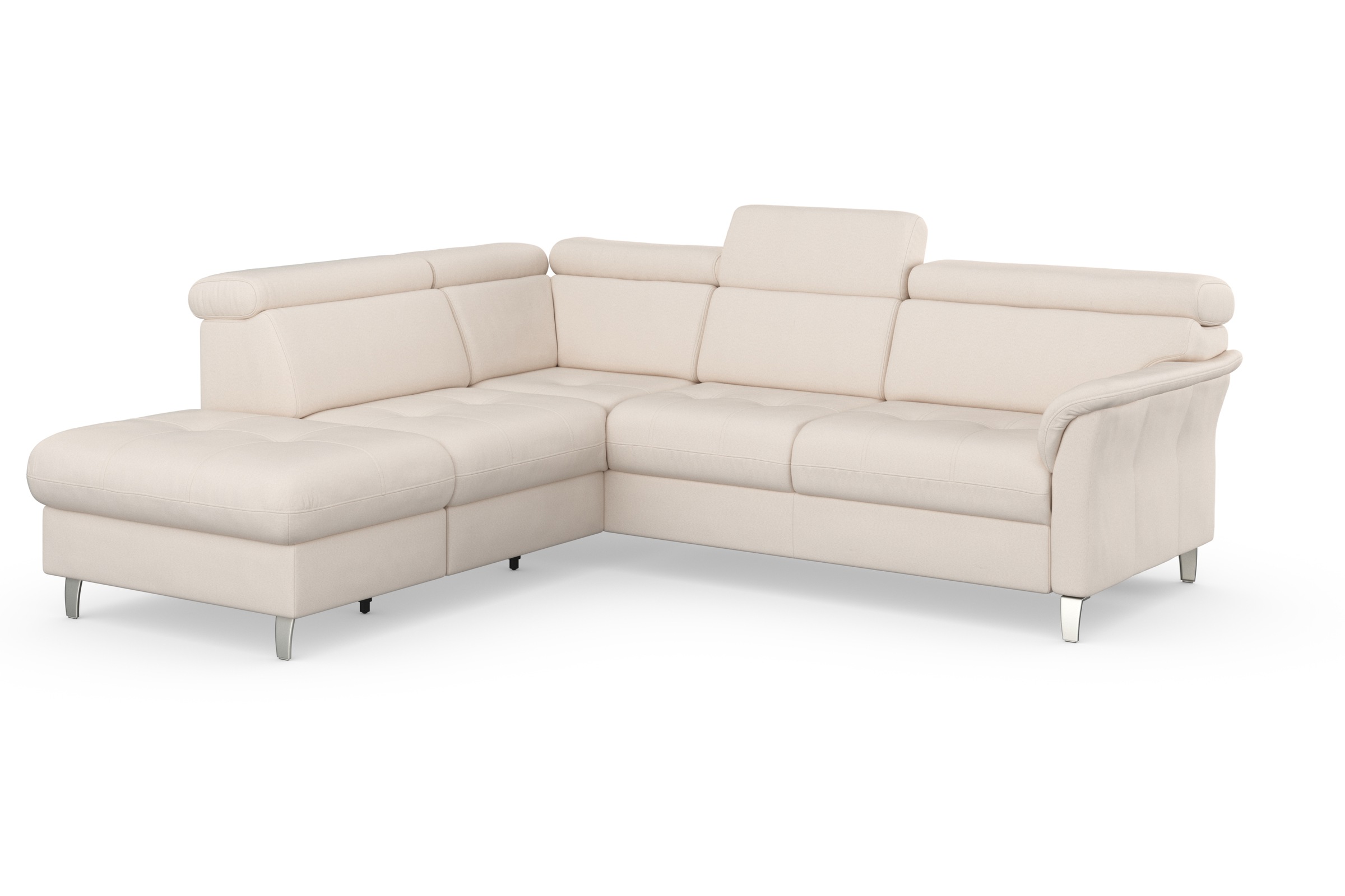 sit&more Ecksofa »Marano L-Form«, inklusive Kopfteilverstellung, wahlweise mit Bettfunktion, Bettkasten