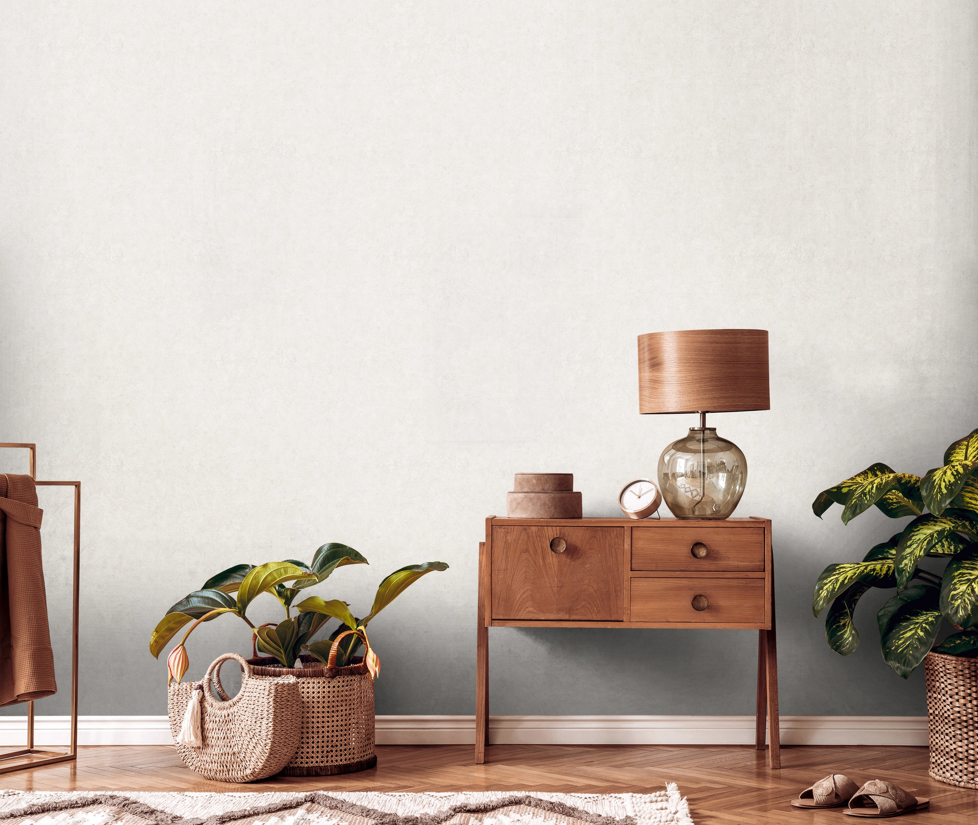 living walls Vliestapete »Metropolitan Stories. Travel Styles. Tapete Putzoptik«, matt-gemustert-neutral, Struktur-Tapete Putzoptik Tapeten Wohnzimmer Schlafzimmer Küche Design