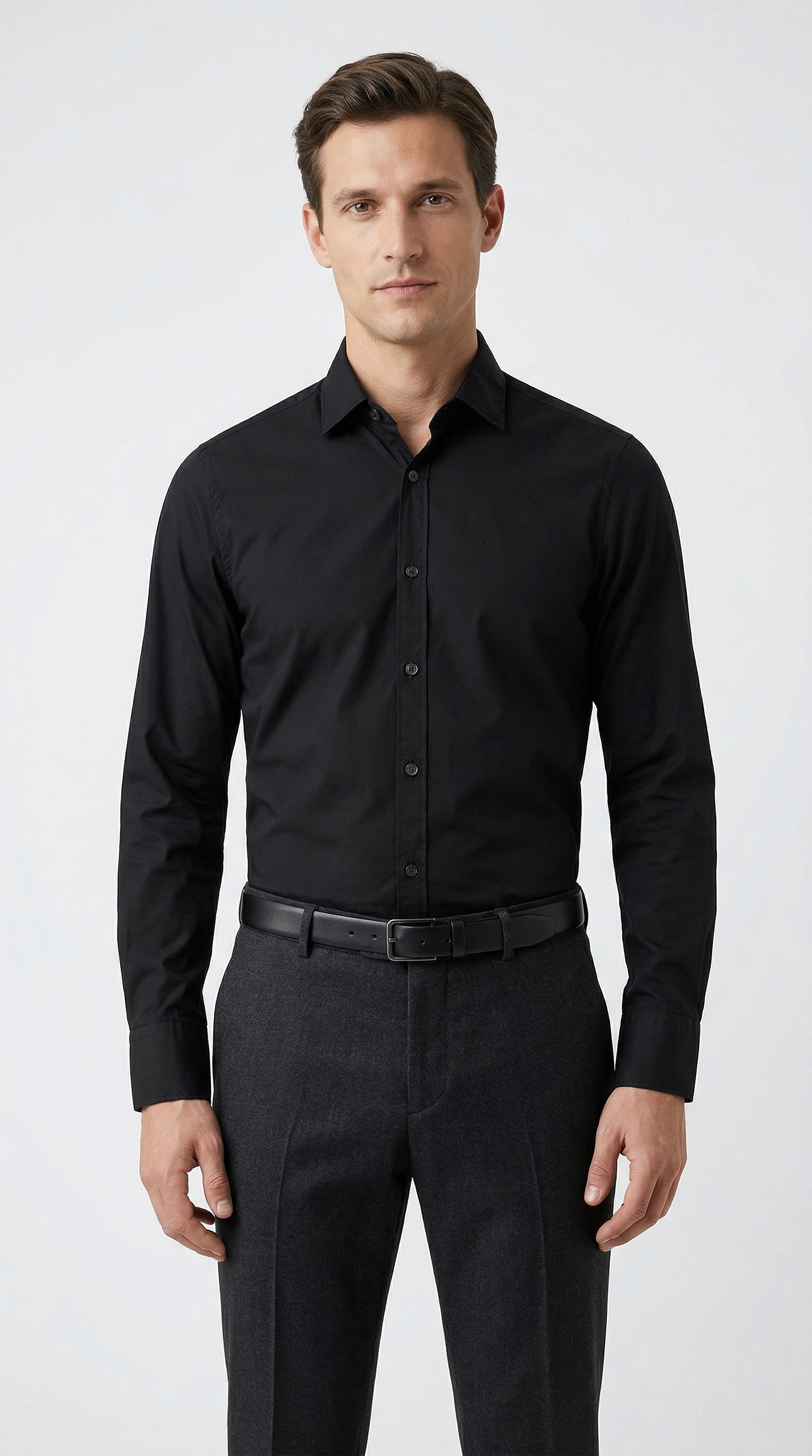 Replay Langarmhemd mit Kentkragen, Slim Fit