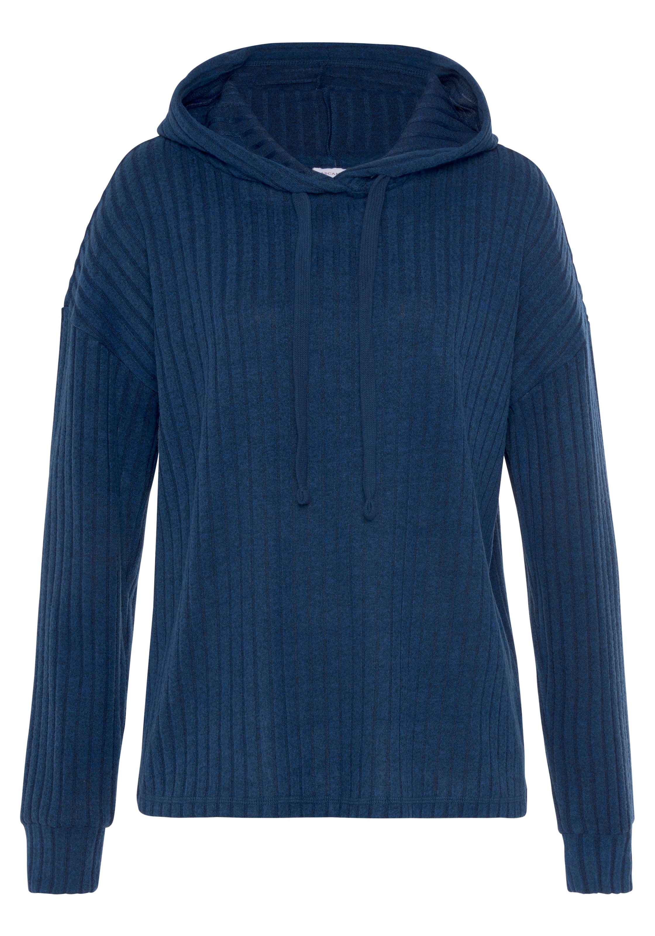 LASCANA Hoodie, Strickpullover mit Kapuze und in melierter Optik, Loungewear