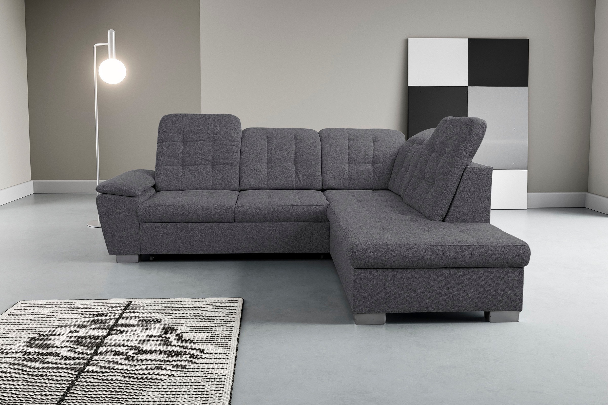 WERK2 Ecksofa »Bonny inkl. Kopfteilverstellung, Bettfunktion, Stauraum, L-F günstig online kaufen