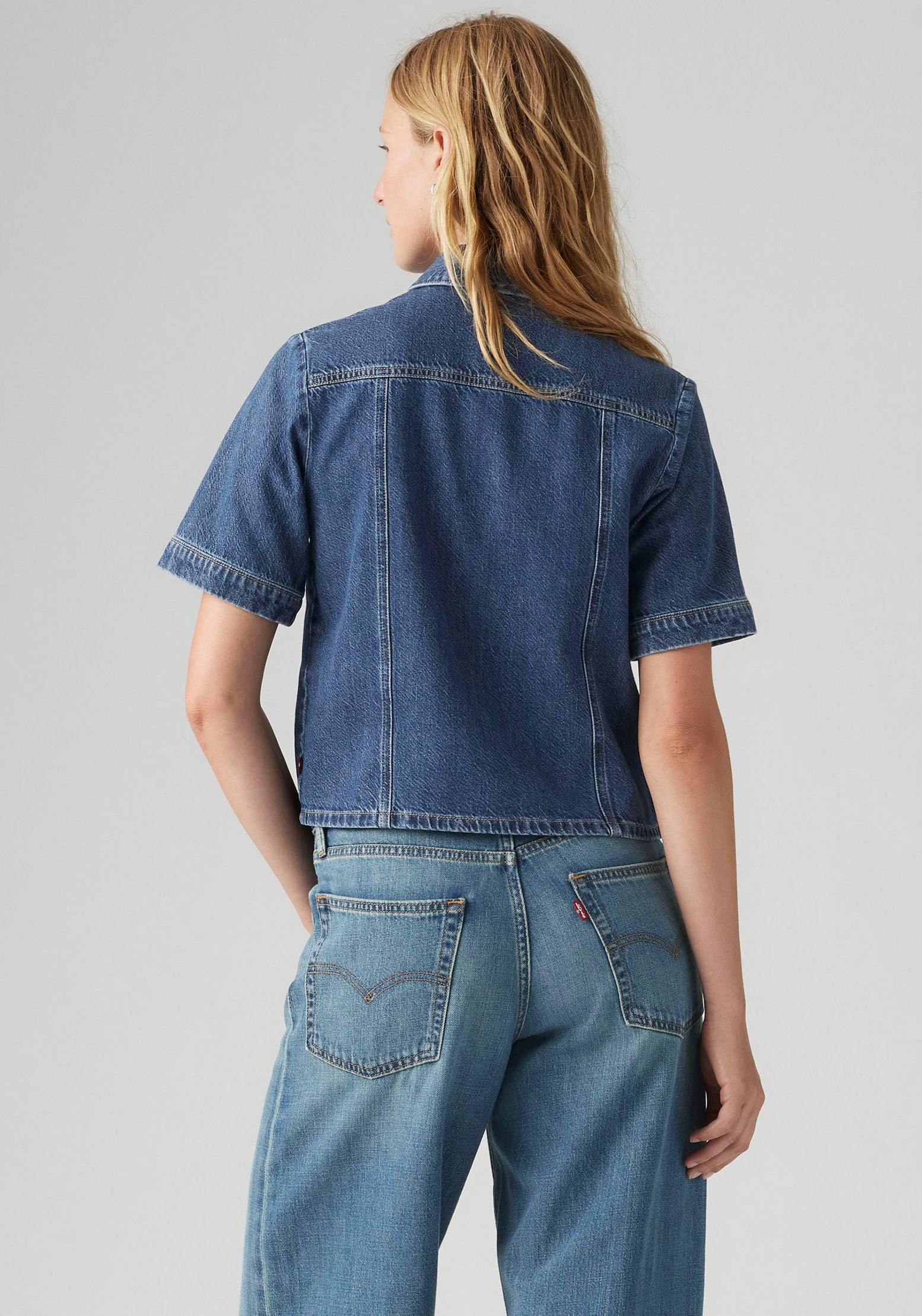 Levi's® Jeansbluse »RINOA«, kurz, mit Druckknöpfen