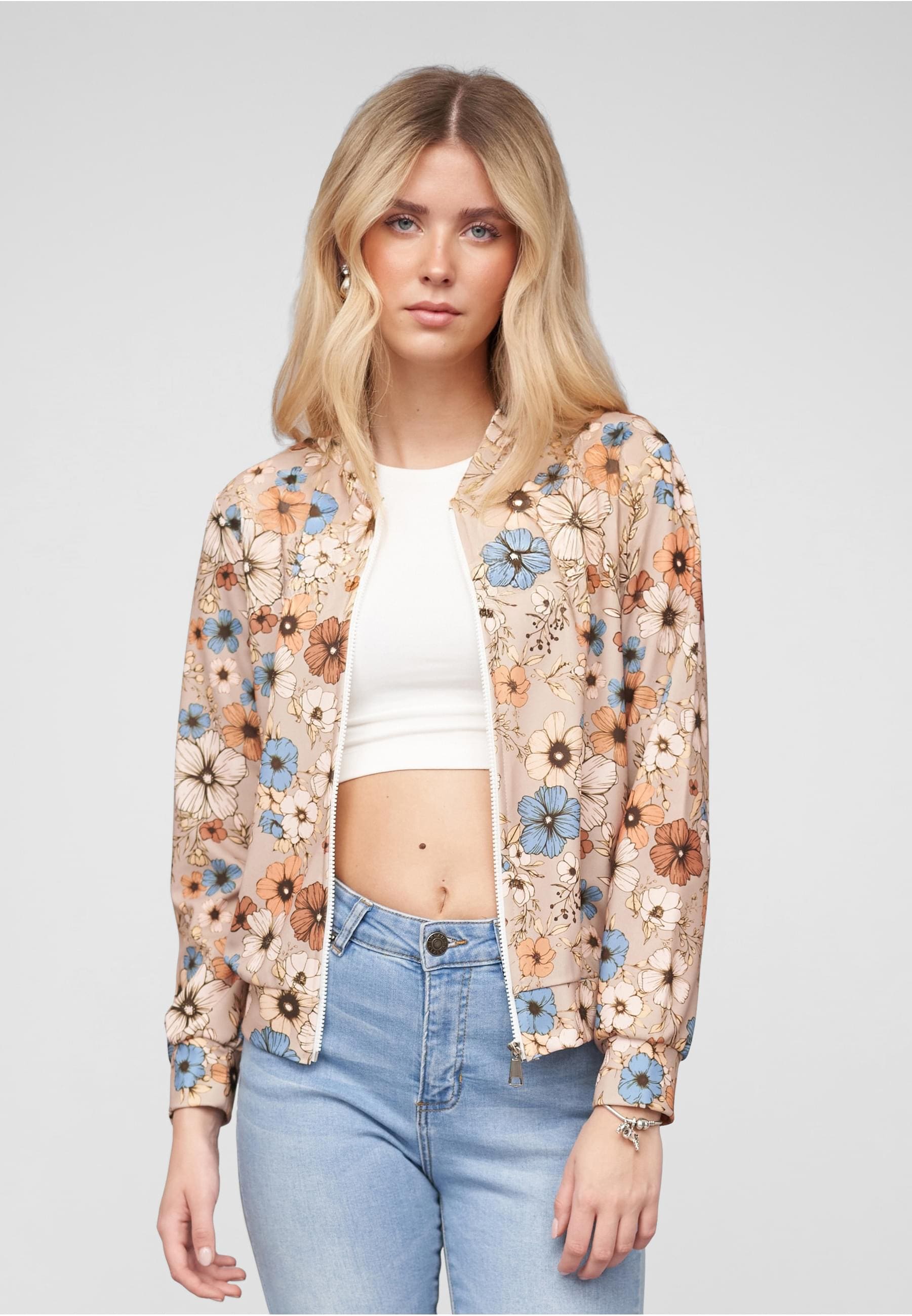 CLOUD 5IVE Klassische Bluse »CLOUD 5IVE Blouson with All-Over Flower Print«