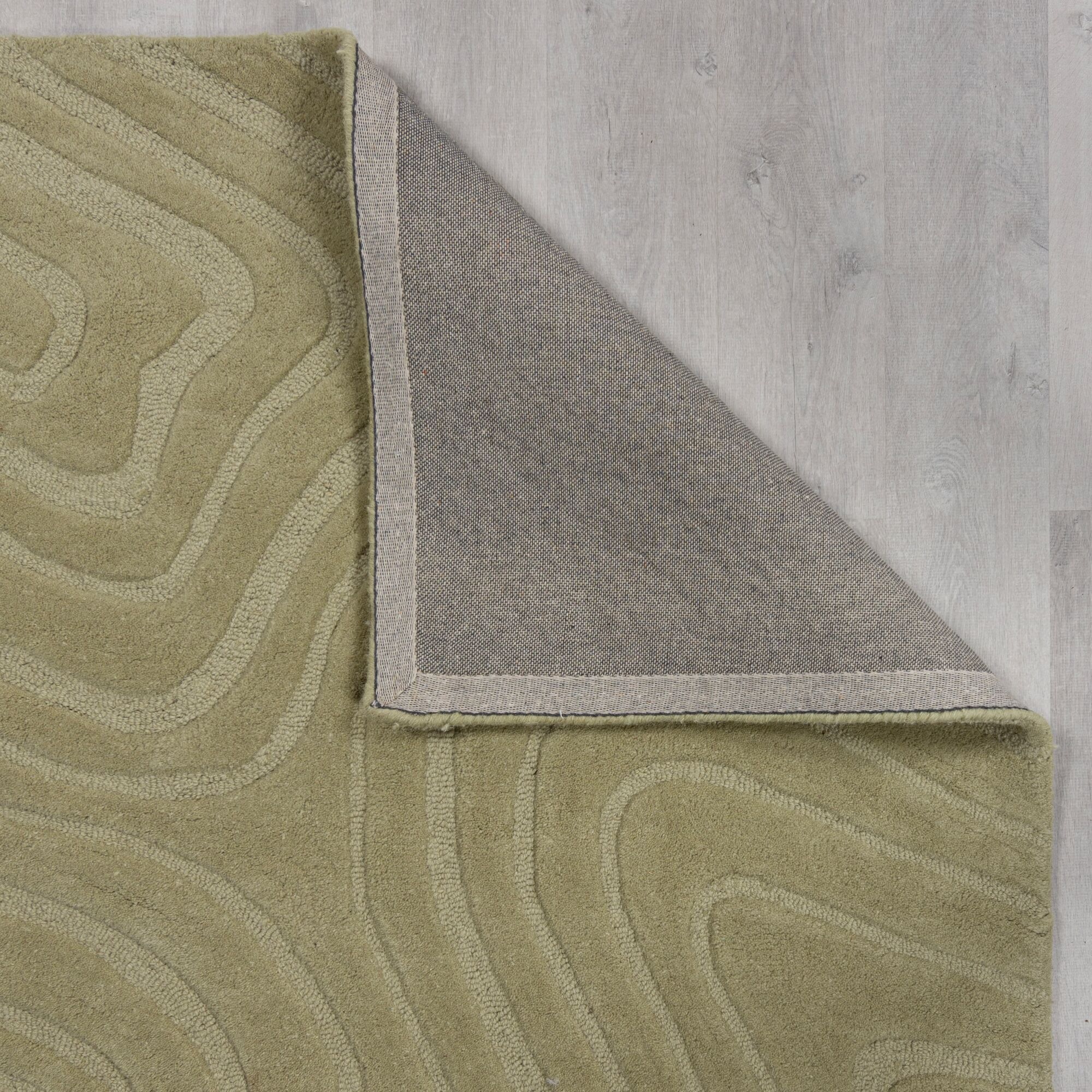 FLAIR RUGS Wollteppich »Mesmerise«, rechteckig, 14 mm Höhe, Wollteppich mit Hoch-Tief Effekt